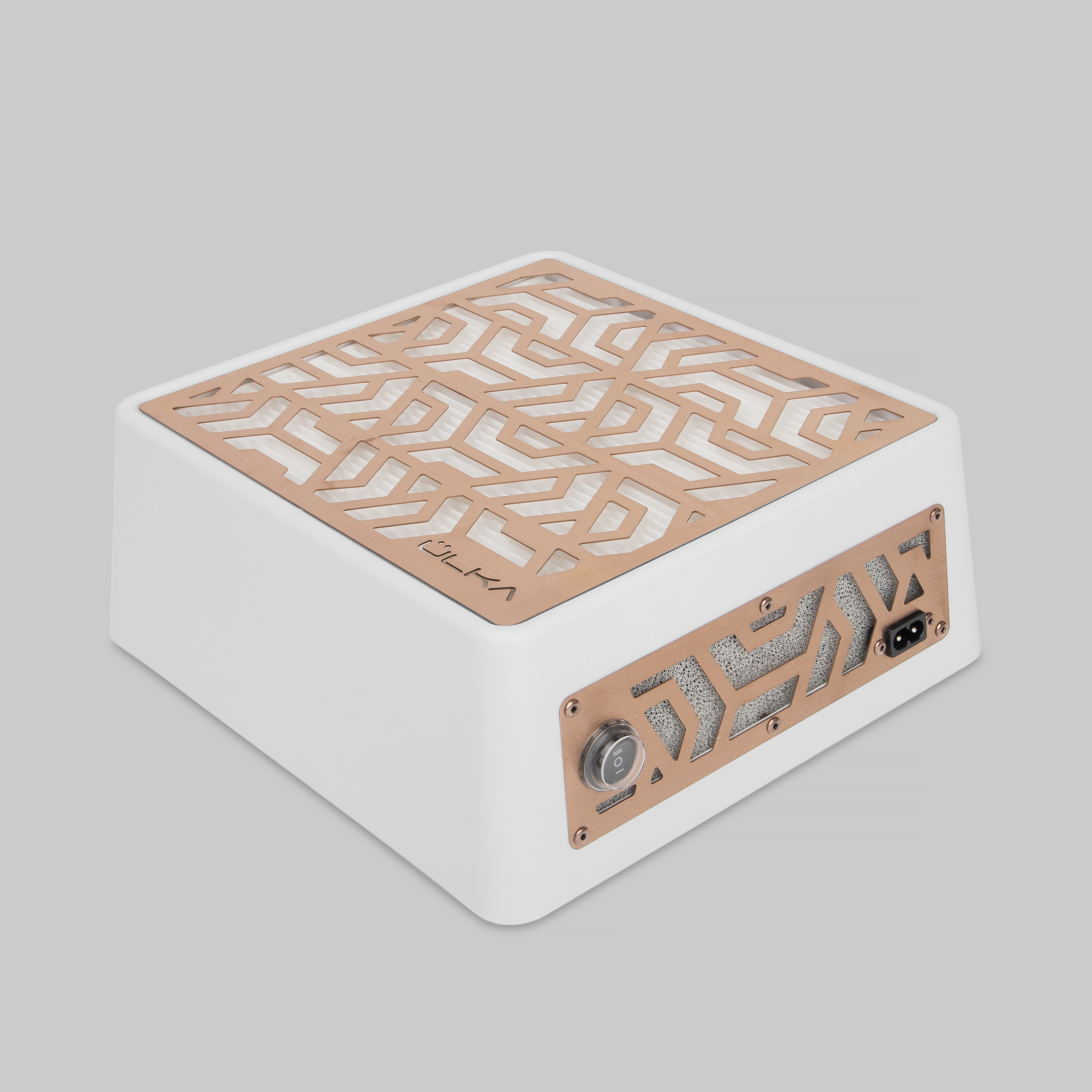 ULKA Manicure Dust Collector PREMIUM White with Rose Gold Grille