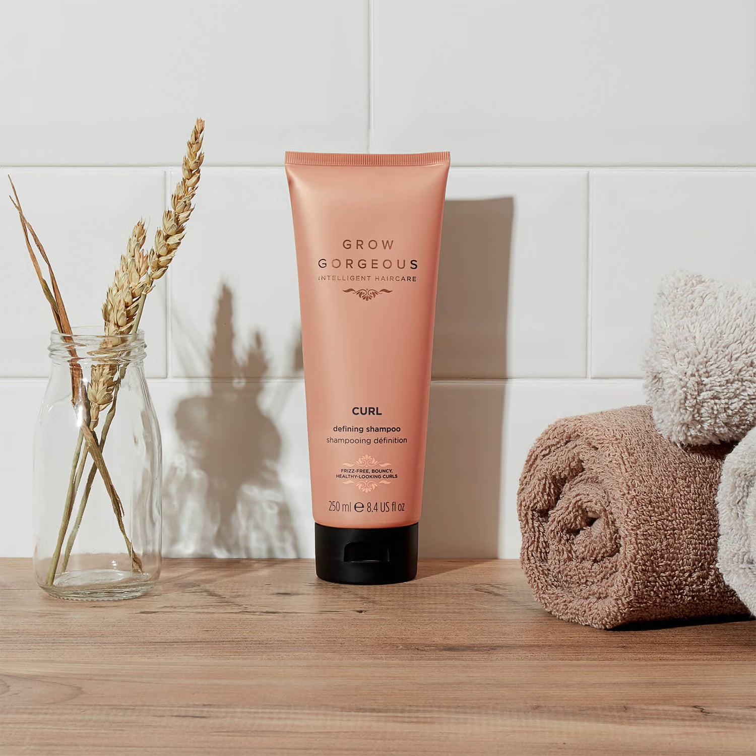 GROW GORGEOUS Šampūnas garbanoms formuoti – Šampūnas garbanotiems plaukams, 250 ml