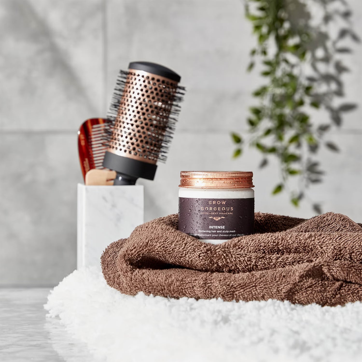 GROW GORGEOUS Intense Thickening Hair & Scalp Mask - Интенсивная маска для плотности волос, 200 мл