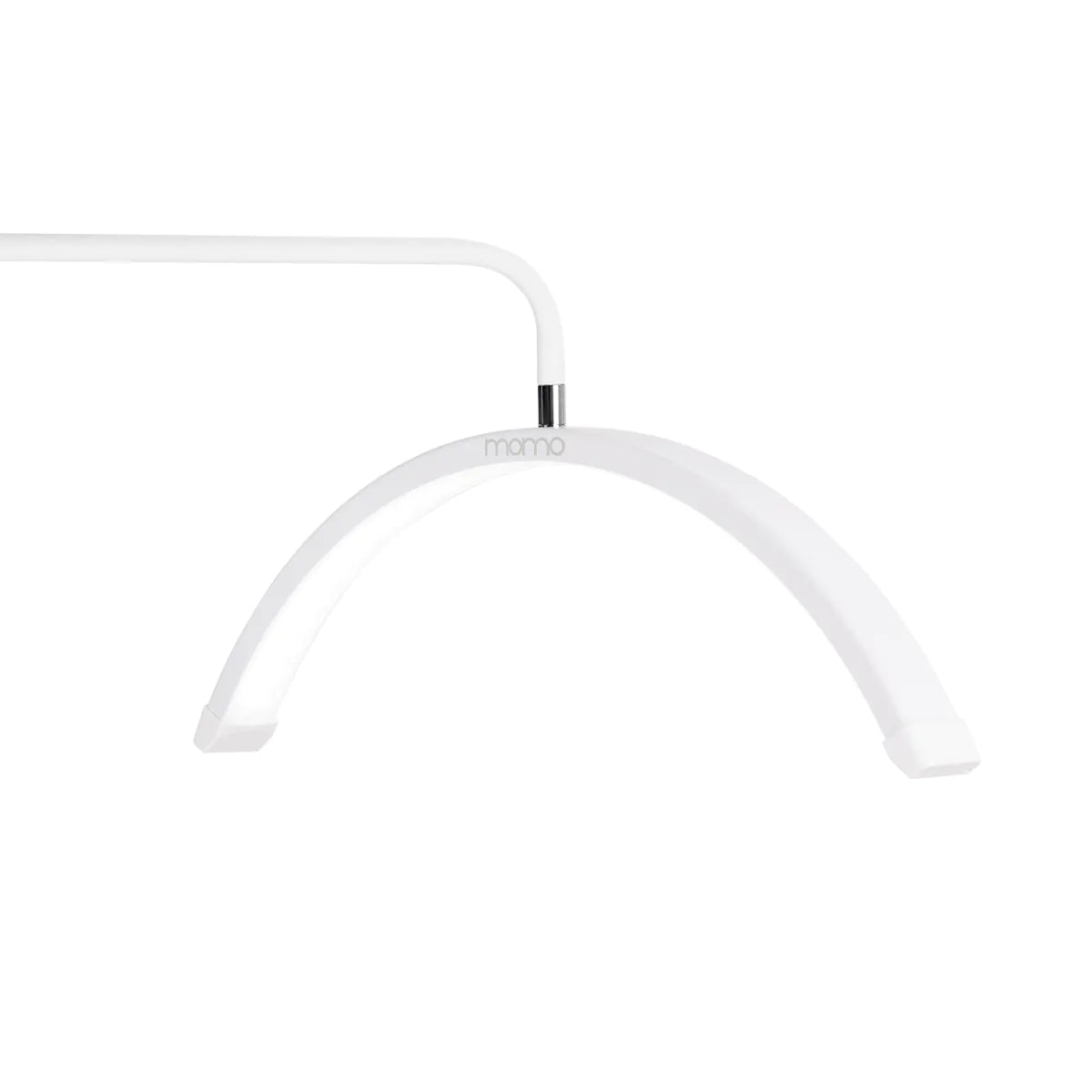 Blakstienų ir makiažo be šešėlių LED lempa Momo balta su pagrindu