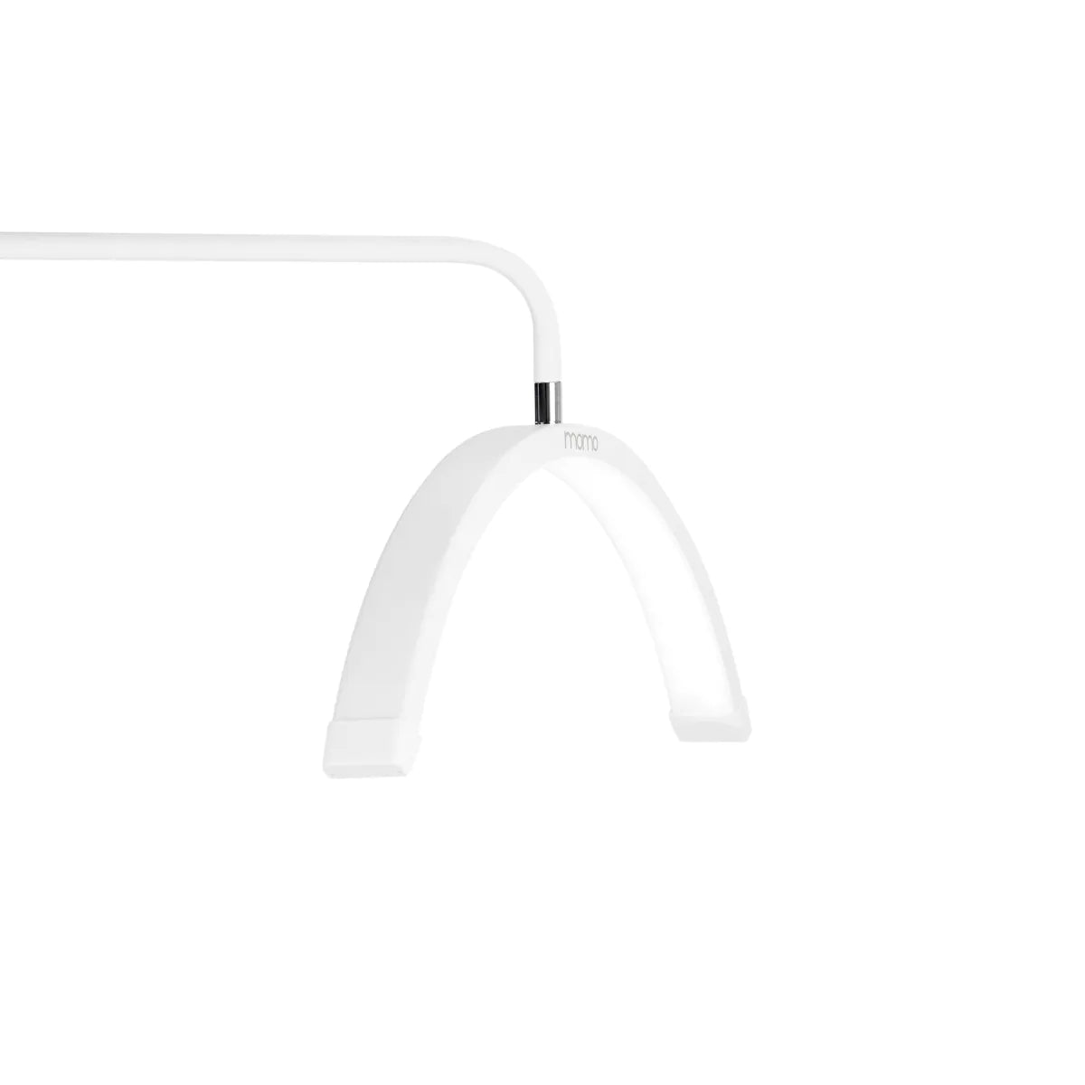 Blakstienų ir makiažo be šešėlių LED lempa Momo balta su pagrindu