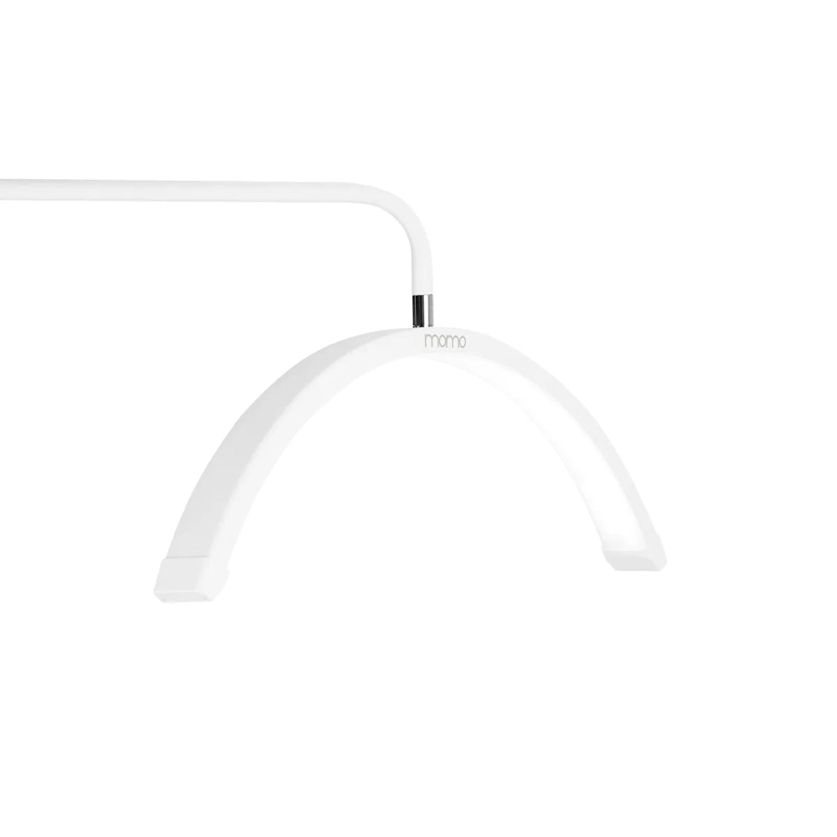Blakstienų ir makiažo be šešėlių LED lempa Momo balta su pagrindu