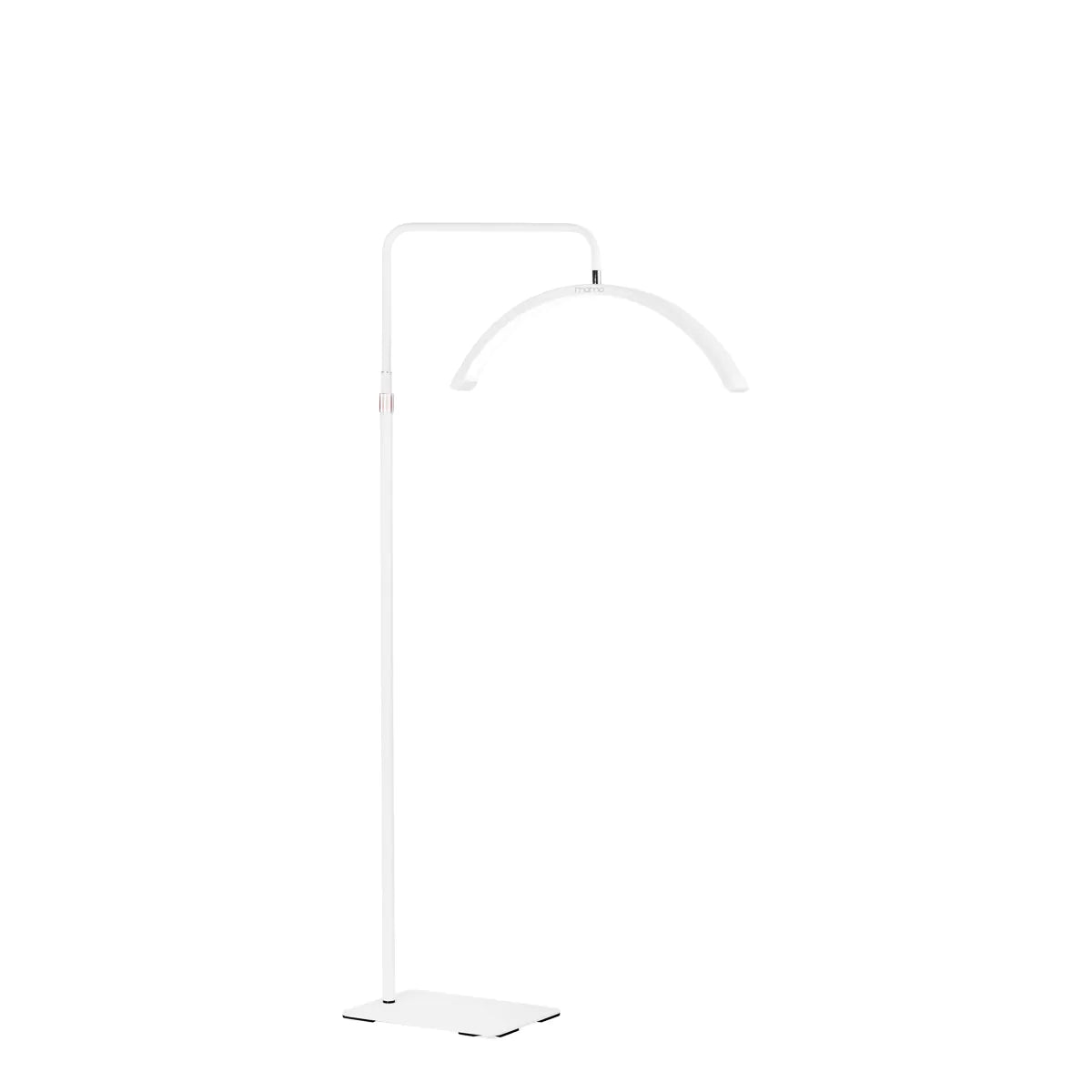 Blakstienų ir makiažo be šešėlių LED lempa Momo balta su pagrindu