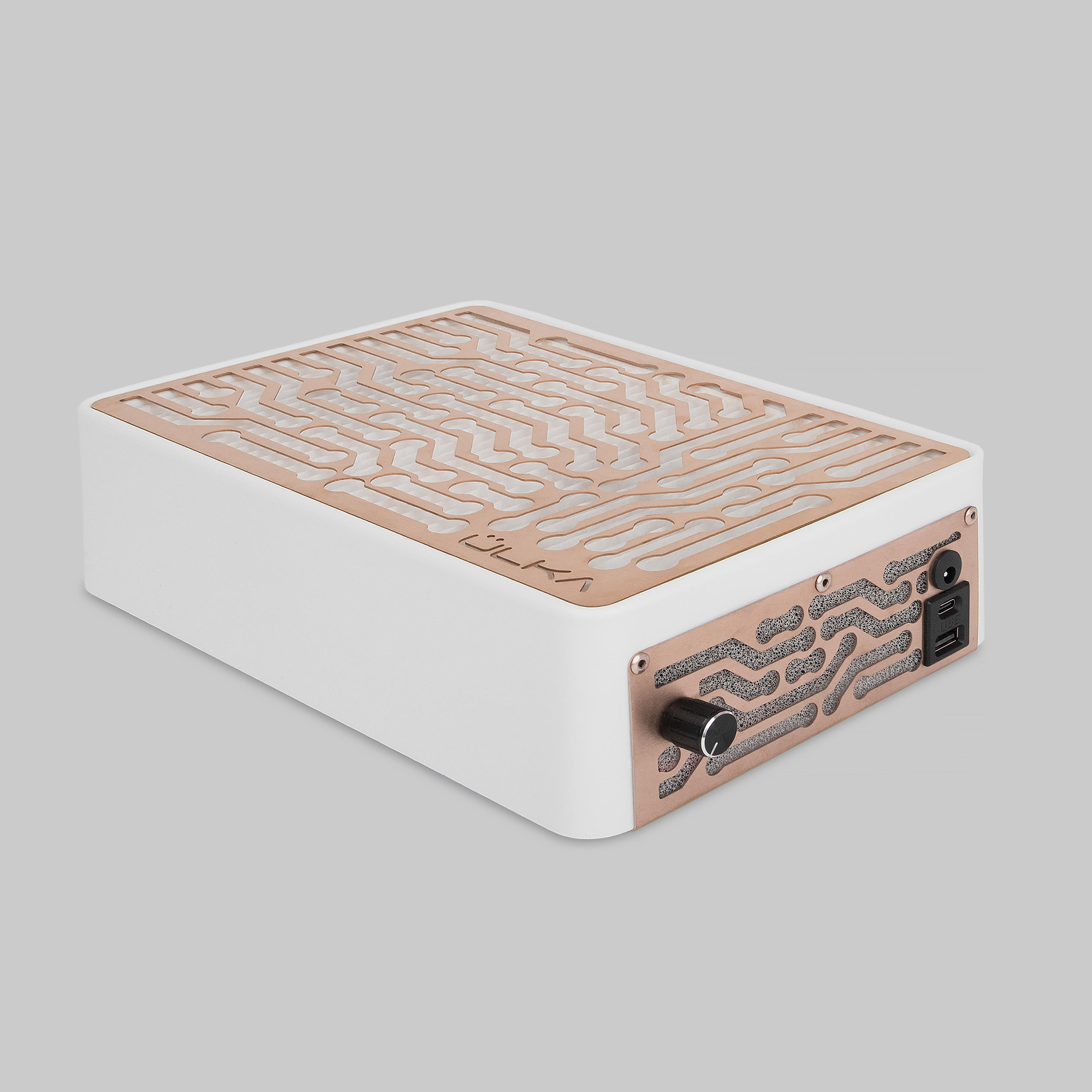 ÜLKA dust collector NANO White with Rose gold grid