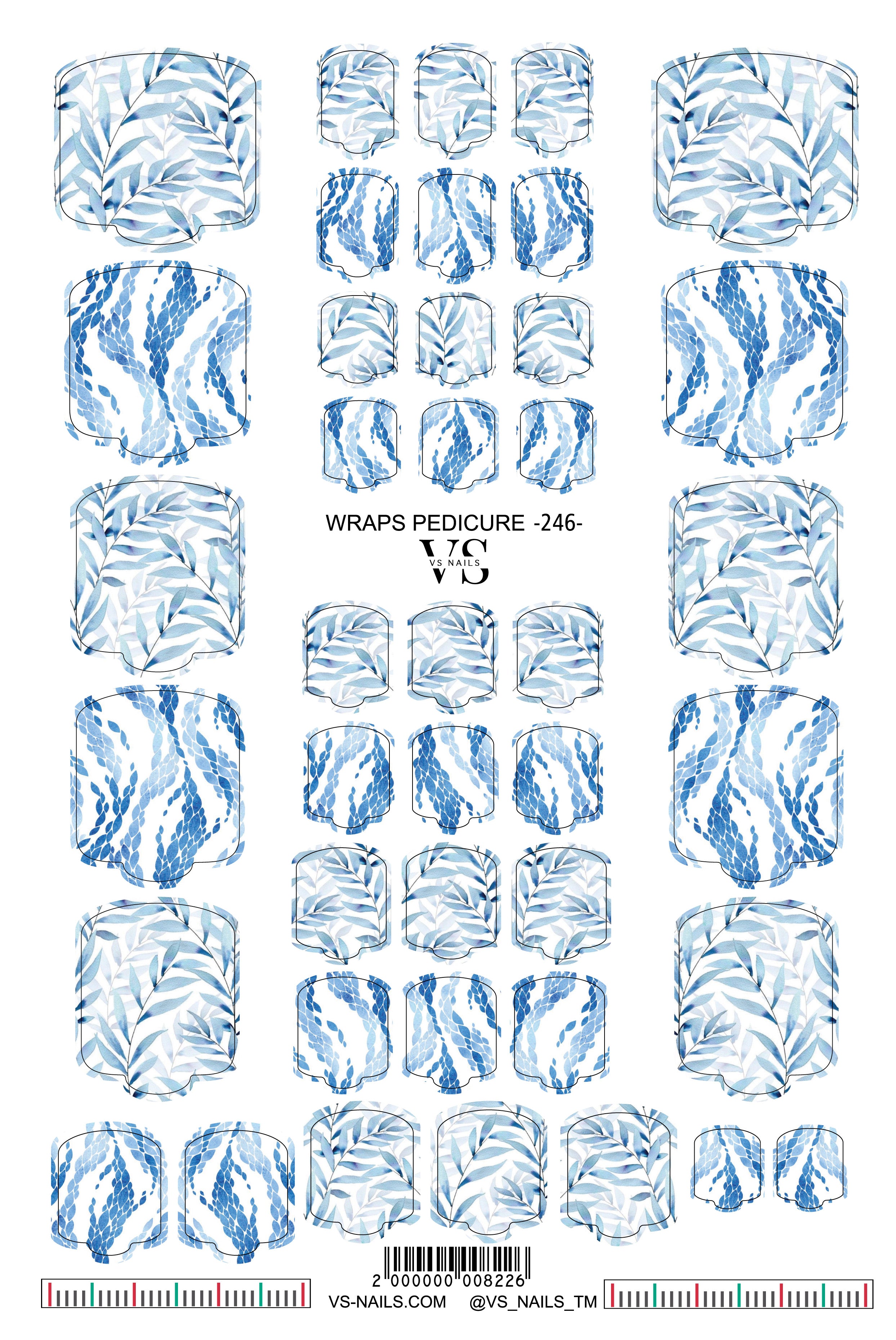 VS NAILS pedikiūro apvyniojimai Nr. 246