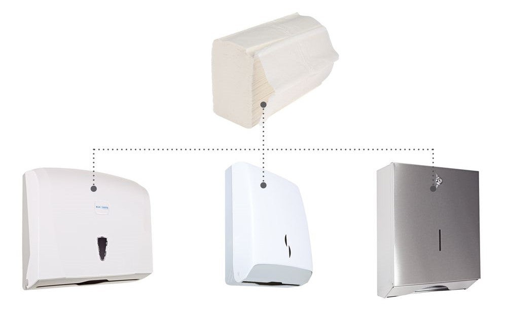 Бумажные полотенца для рук, 2 слоя | целлюлоза, interfold, FSC®-Mix