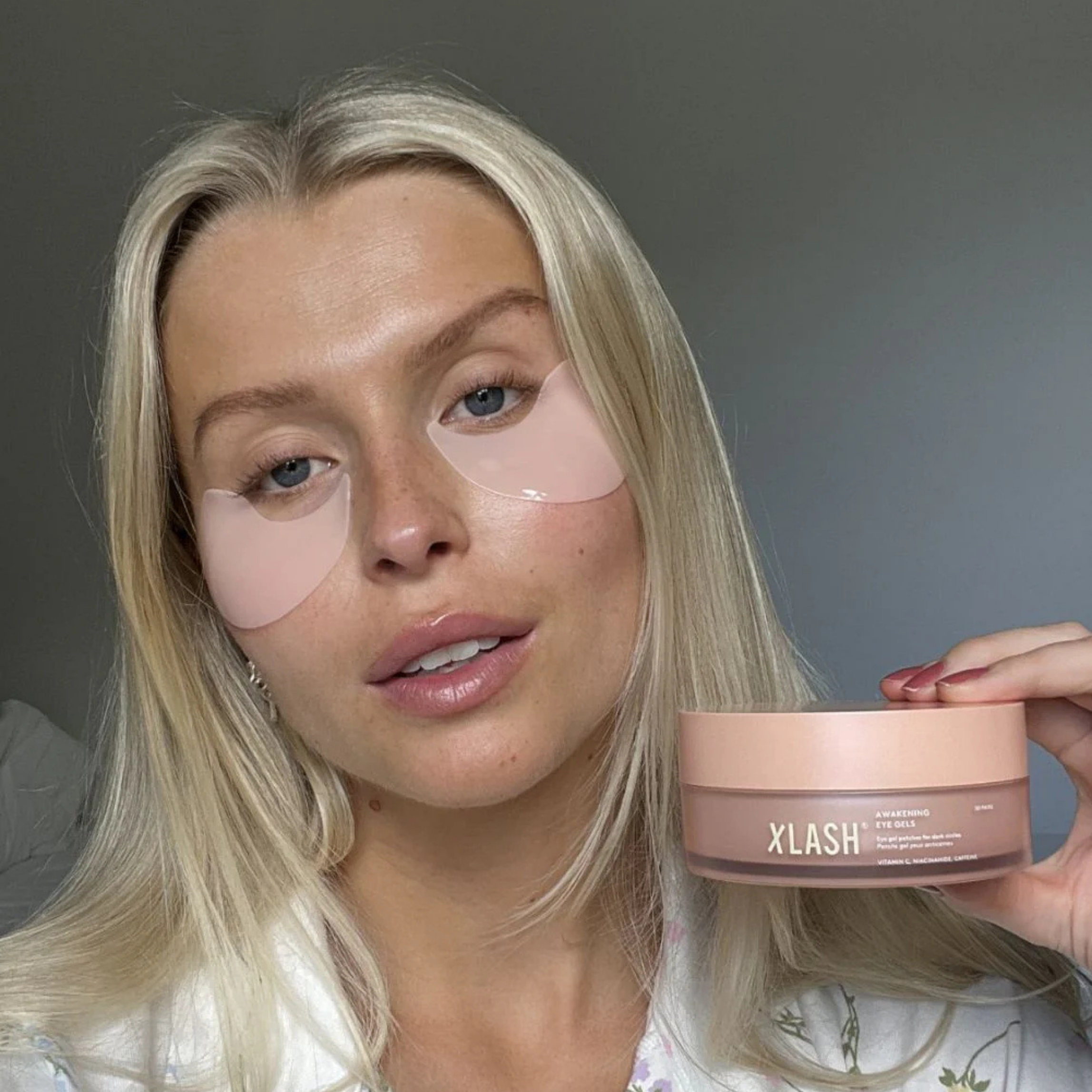 XLASH pabudimo akių geliai - hidrogelių akių pleistrai, 60 vnt.