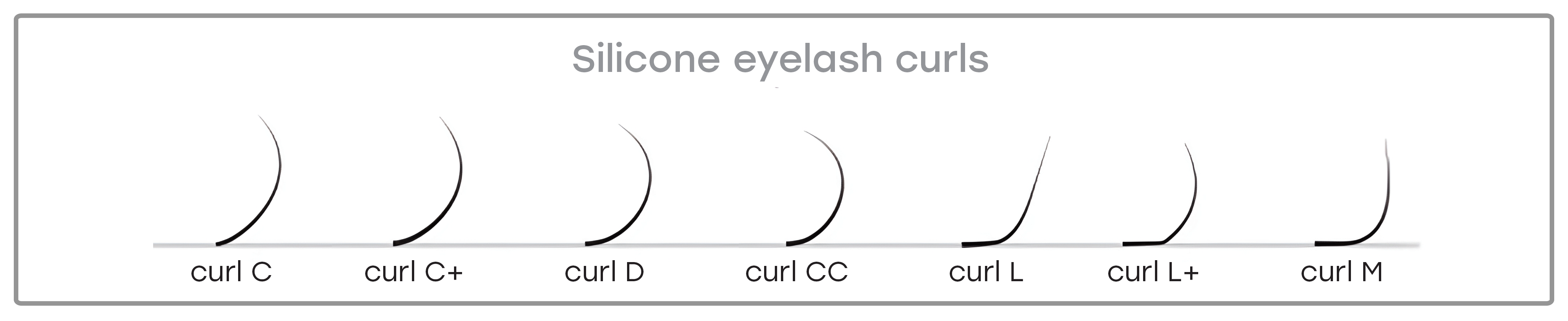 LOVELY silikono blakstienos D/0,07 x 7 mm, 16 eilių