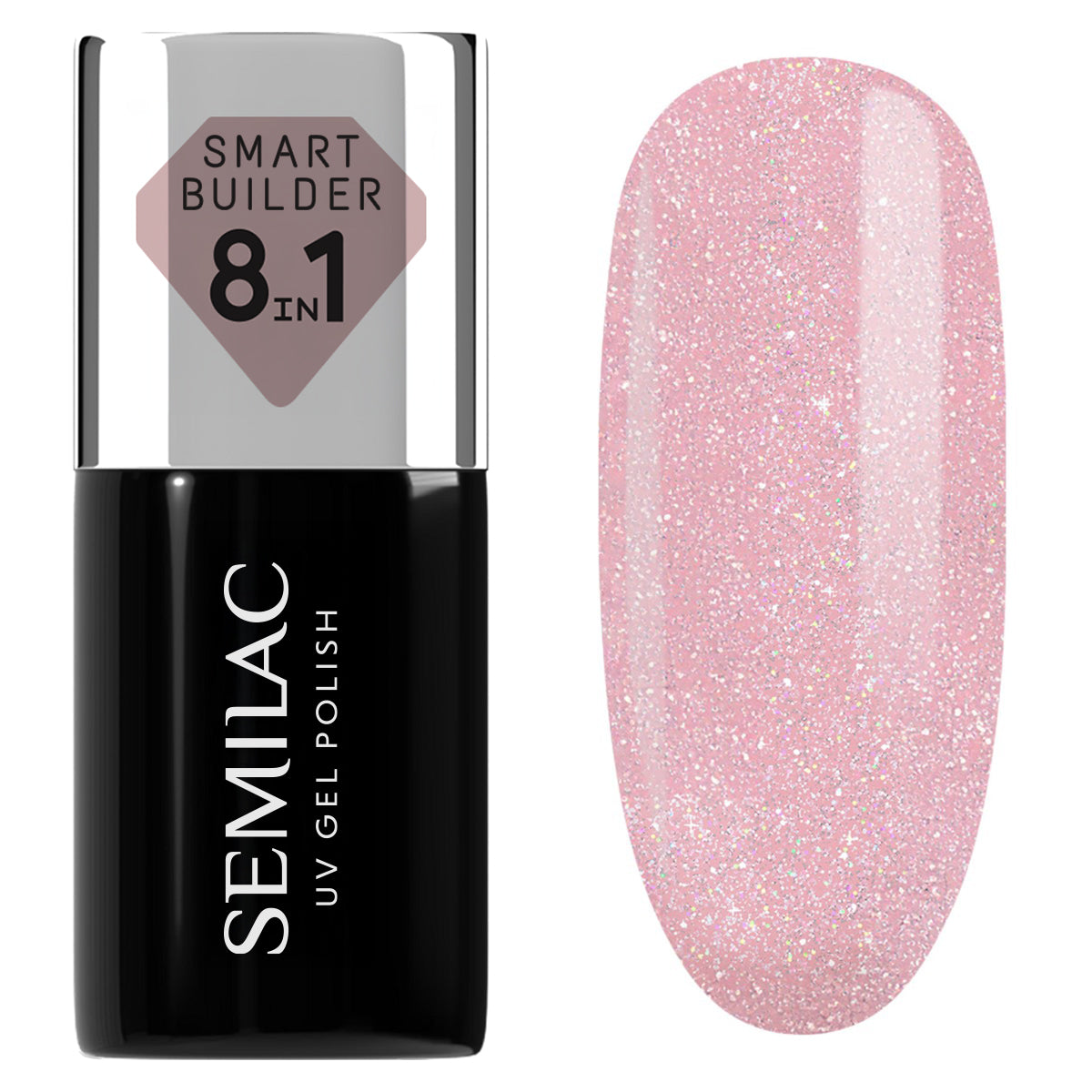 805 Semilac Smart Builder Glitter Dirty Nude Rose 7 ml