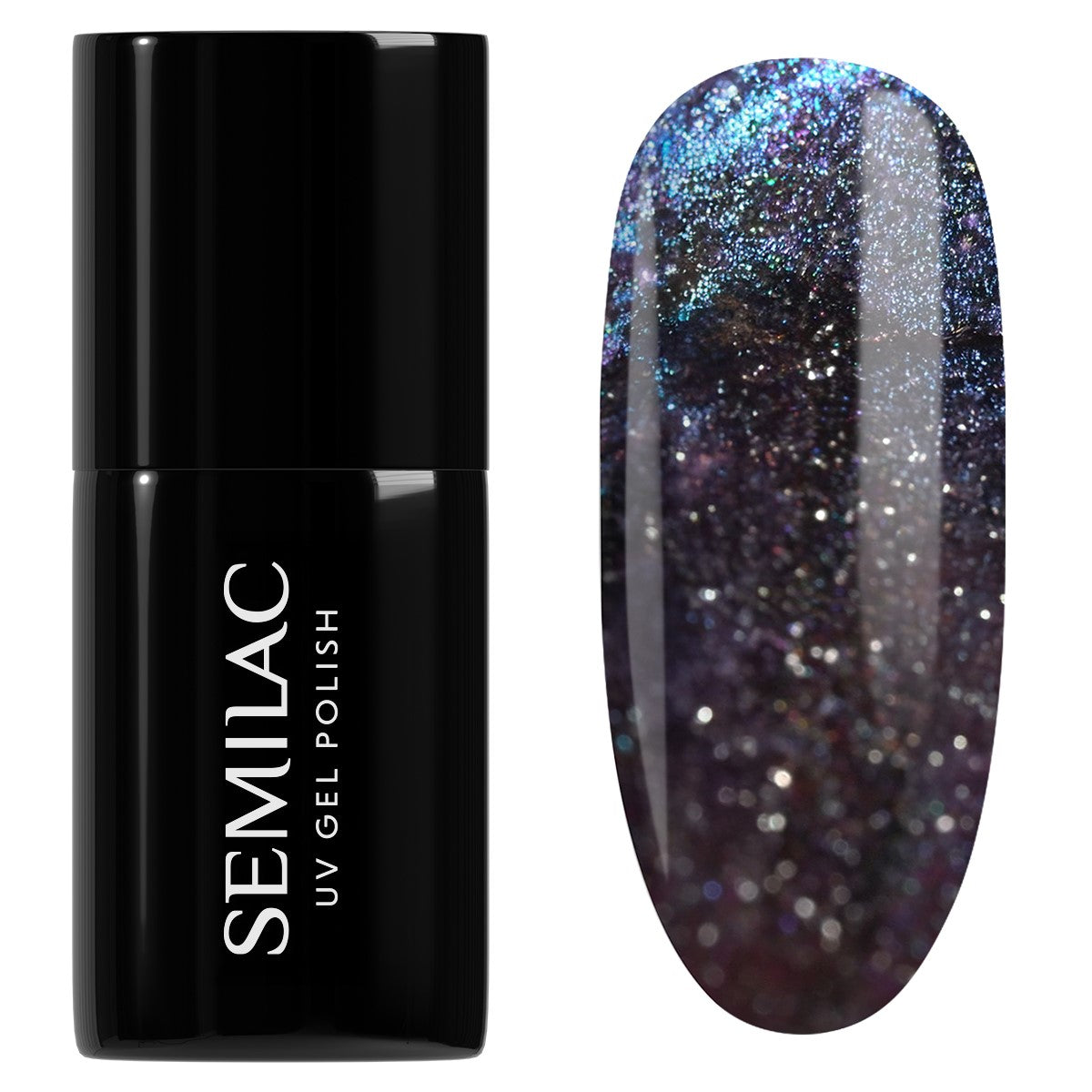 828 Semilac UV Gel Polish Grey Holo 7 ml