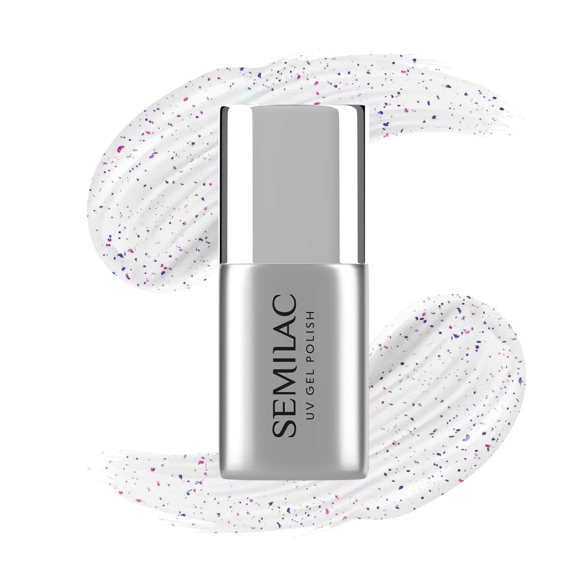 Semilac Top No Wipe Blinking Blue & Violet Flakes T15 7ml