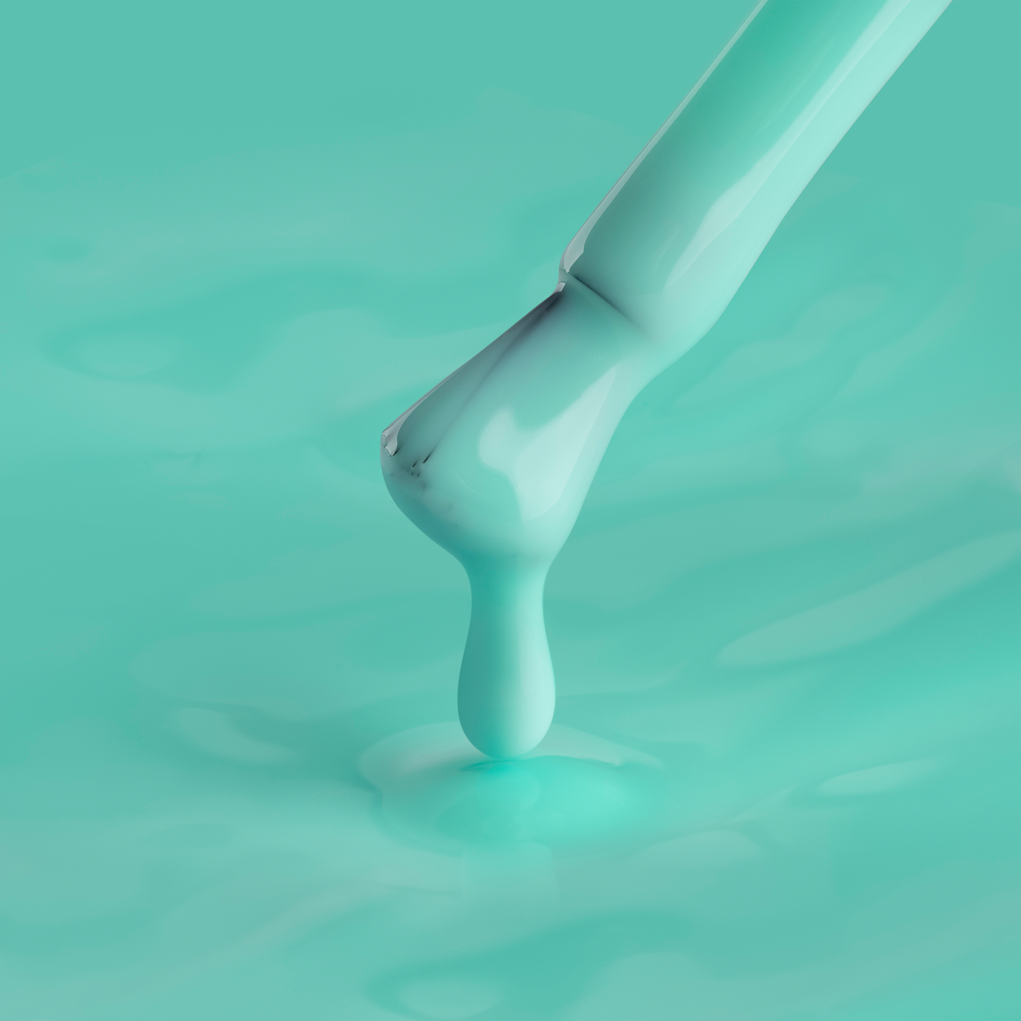 KODI spalvotas guminis pagrindo gelis, mėtos 7 ml