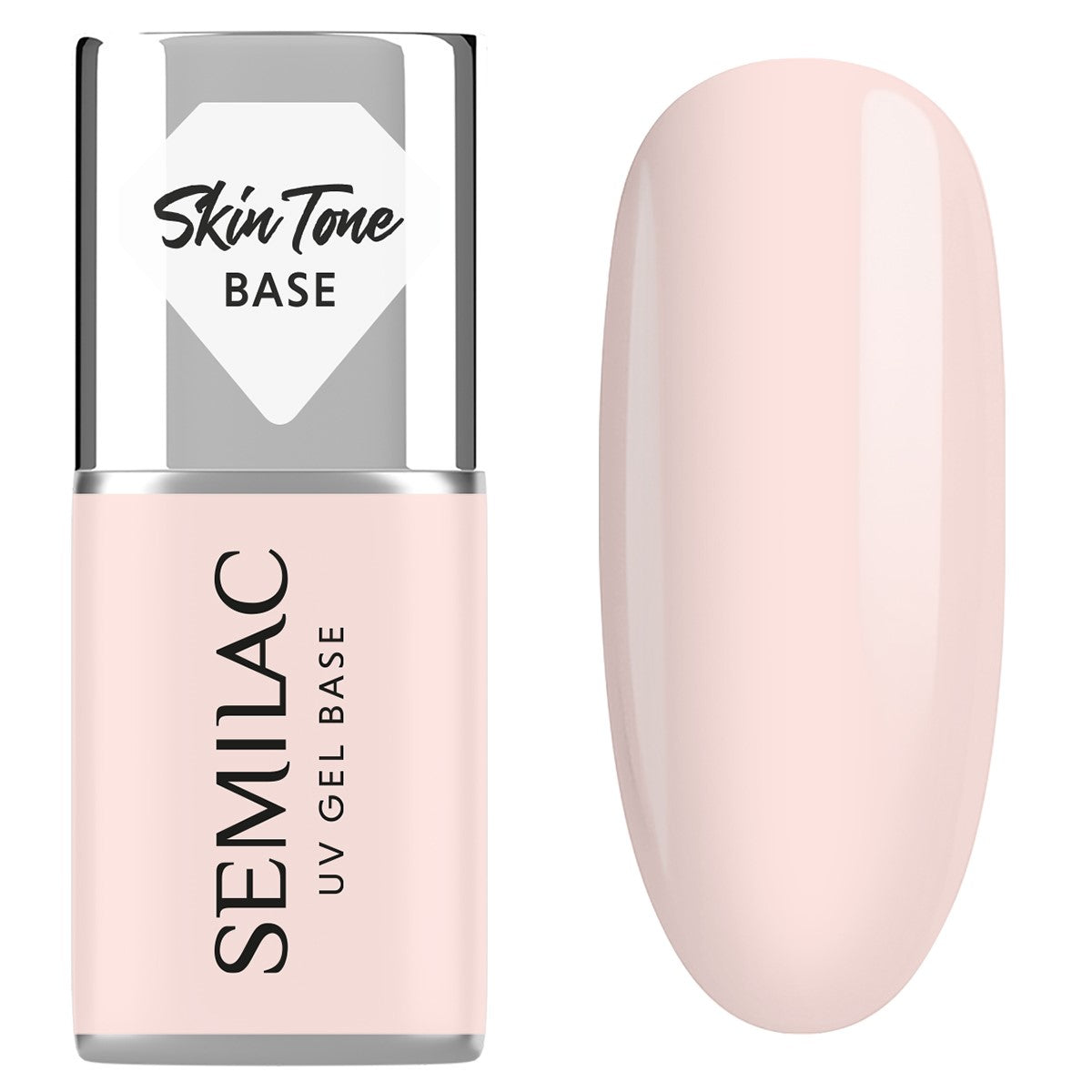 Semilac Skin Tone Cover Base 2in1 Rose Beige 7 ml