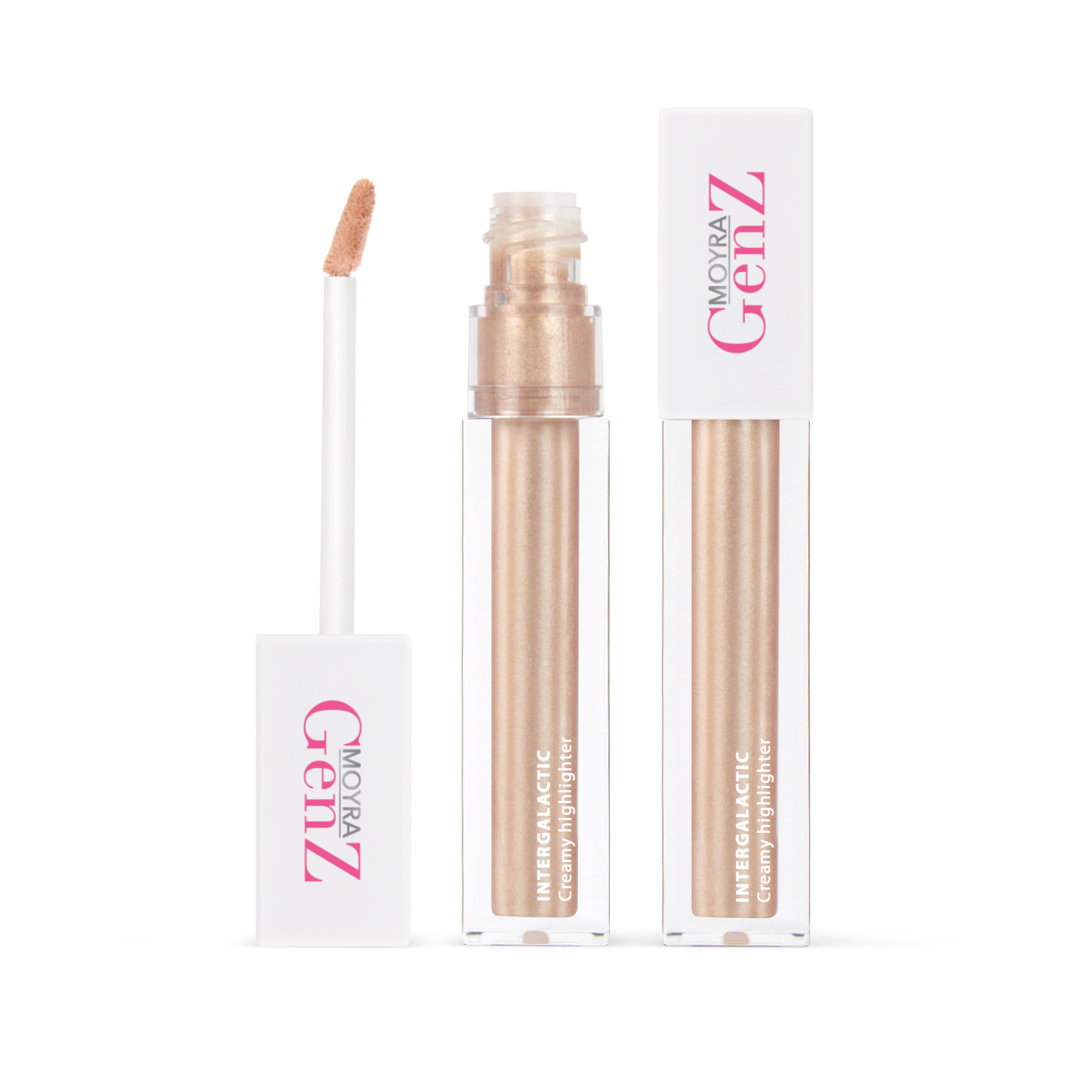 MOYRA GenZ Intergalactic kreminis šviesą atspindintis pudra 01 „Glow me away“, 4,5 ml