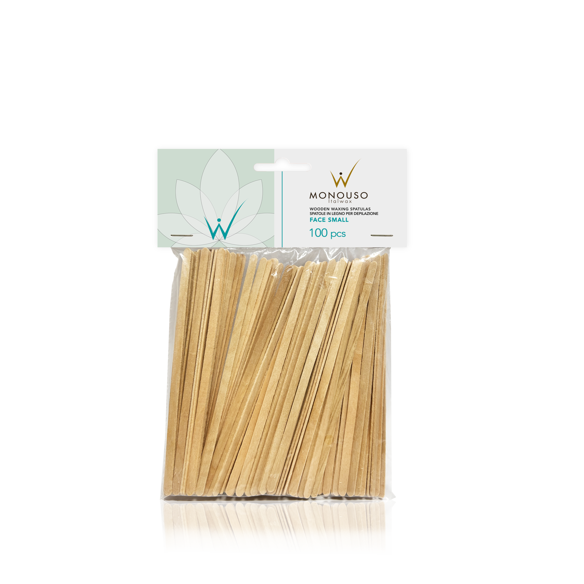 Italwax Wooden spatulas for waxing Small, 140x5x1,3 mm, 100 pcs.