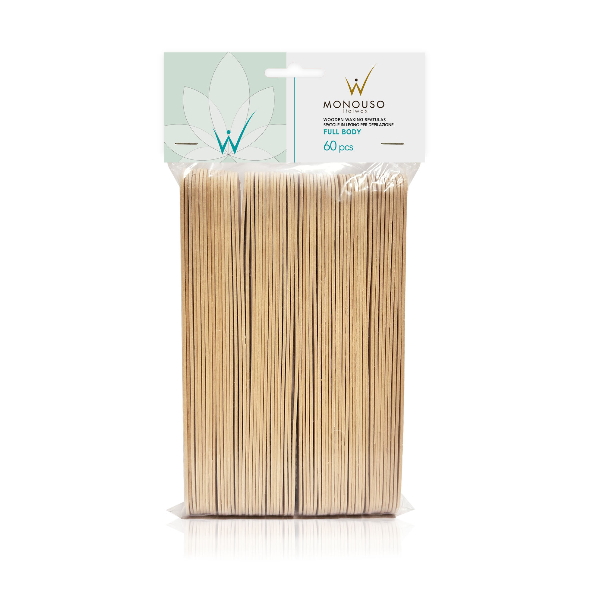 Italwax Wooden spatulas for waxing Full Body, 200x24x1,6 mm, 60 pcs.