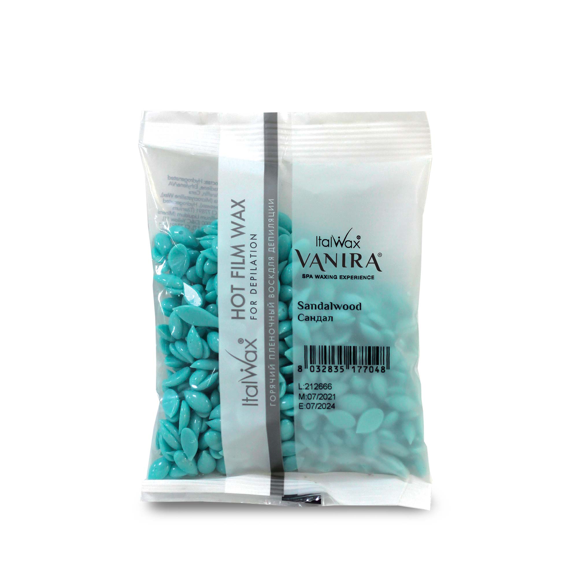 ItalWax VANIRA пленочный воск, SANDALWOOD (Сандаловое дерево) 100 г