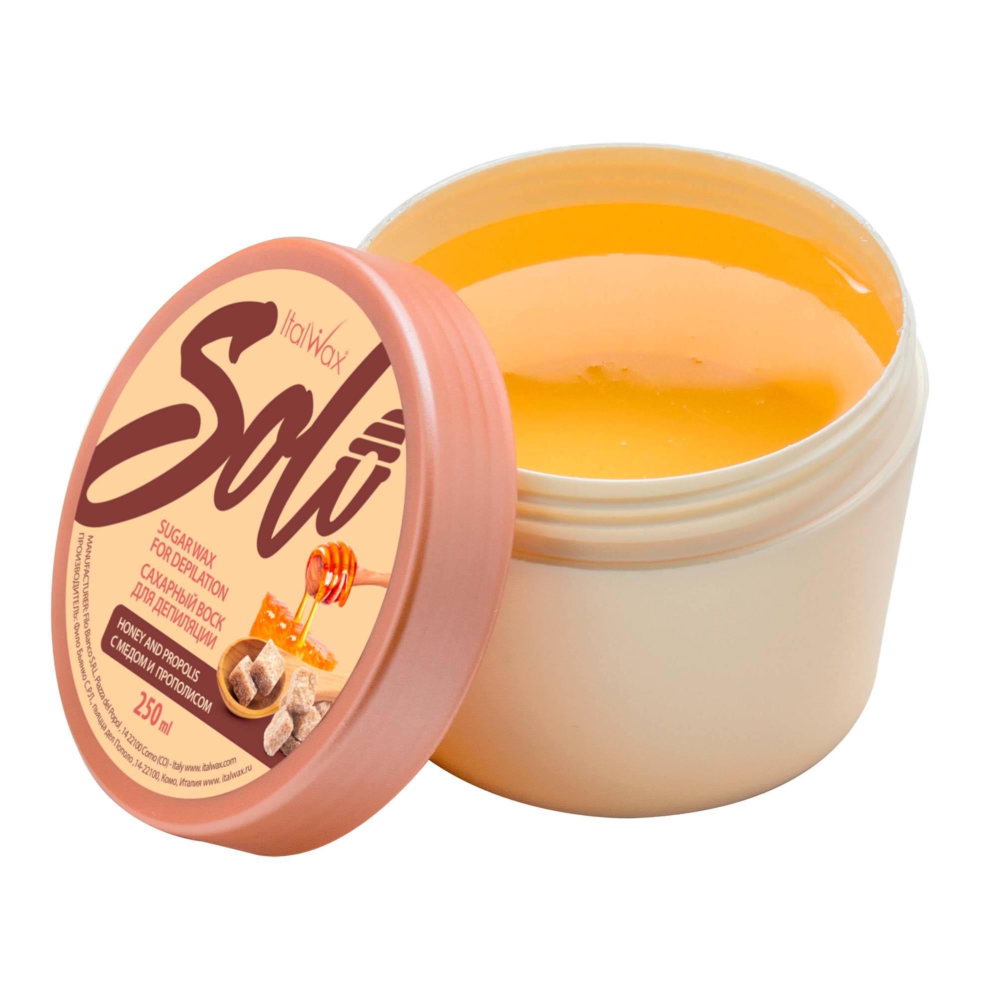 ItalWax SOLO Cukraus pasta Medus ir propolis, 250 ml