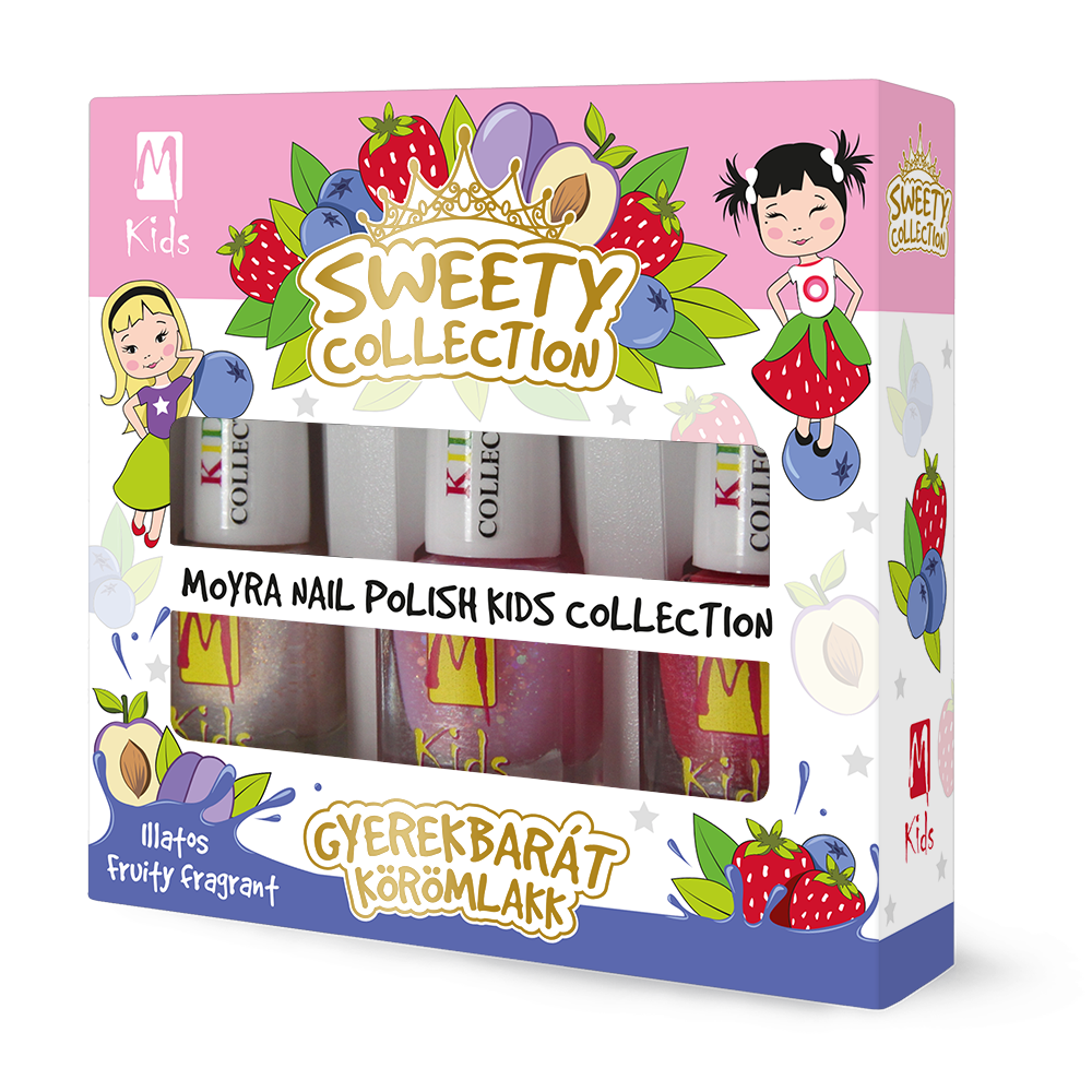Moyra Kids nail polish set for children Sweety Collection 3 x 7 ml