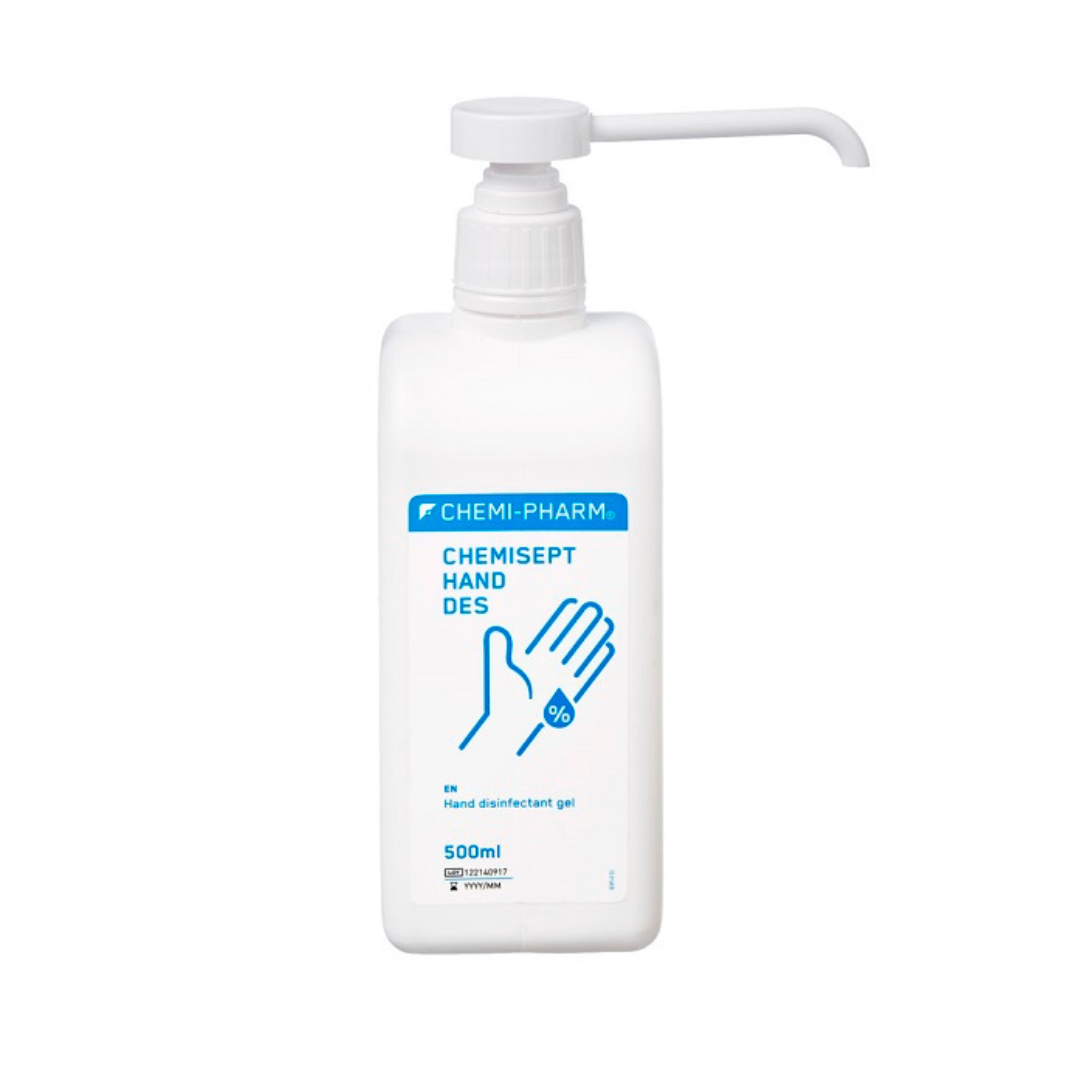 CHEMISEPT HAND DES hand disinfectant gel, 500ML, WITH PUMP