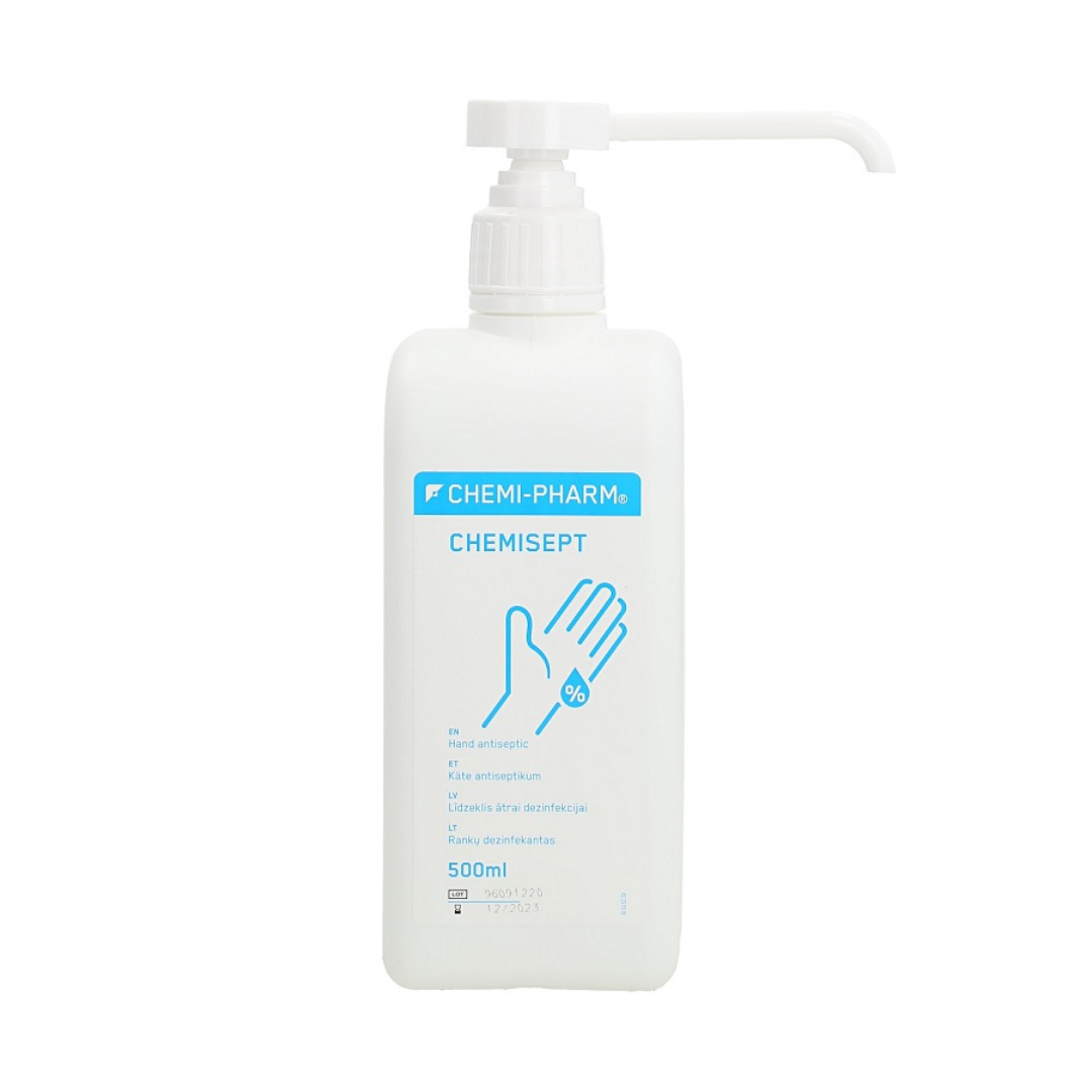 CHEMISEPT rapid hand disinfectant, 500ML, WITH PUMP