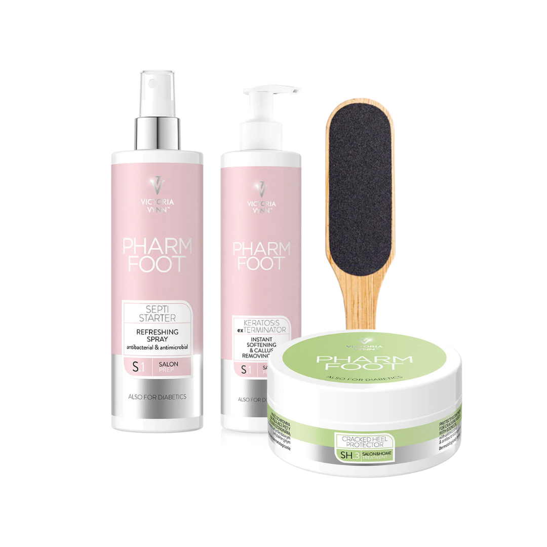 PHARM FOOT Rinkinys suskilusių kulnų ir pėdų odos priežiūrai