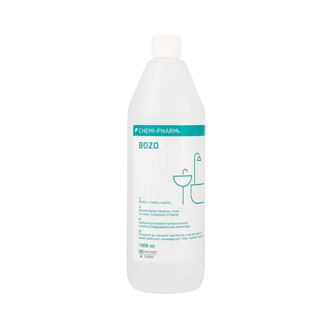 BOZO dezinfekcinė priemonė rūdžių ir kalkių šalinimui, 1000 ml