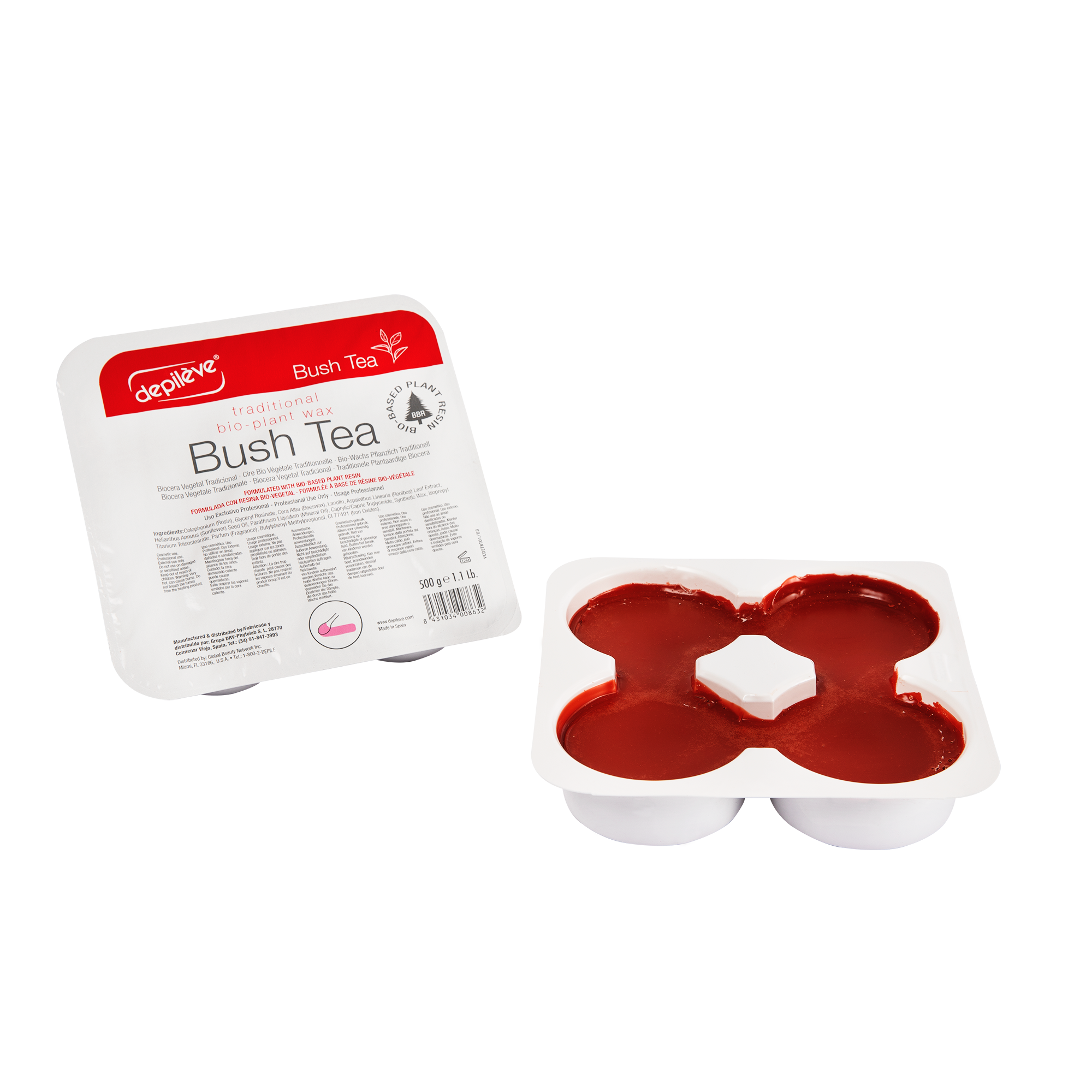 Depileve BIOWAX BUSH TEA in a tray 2x500 ml