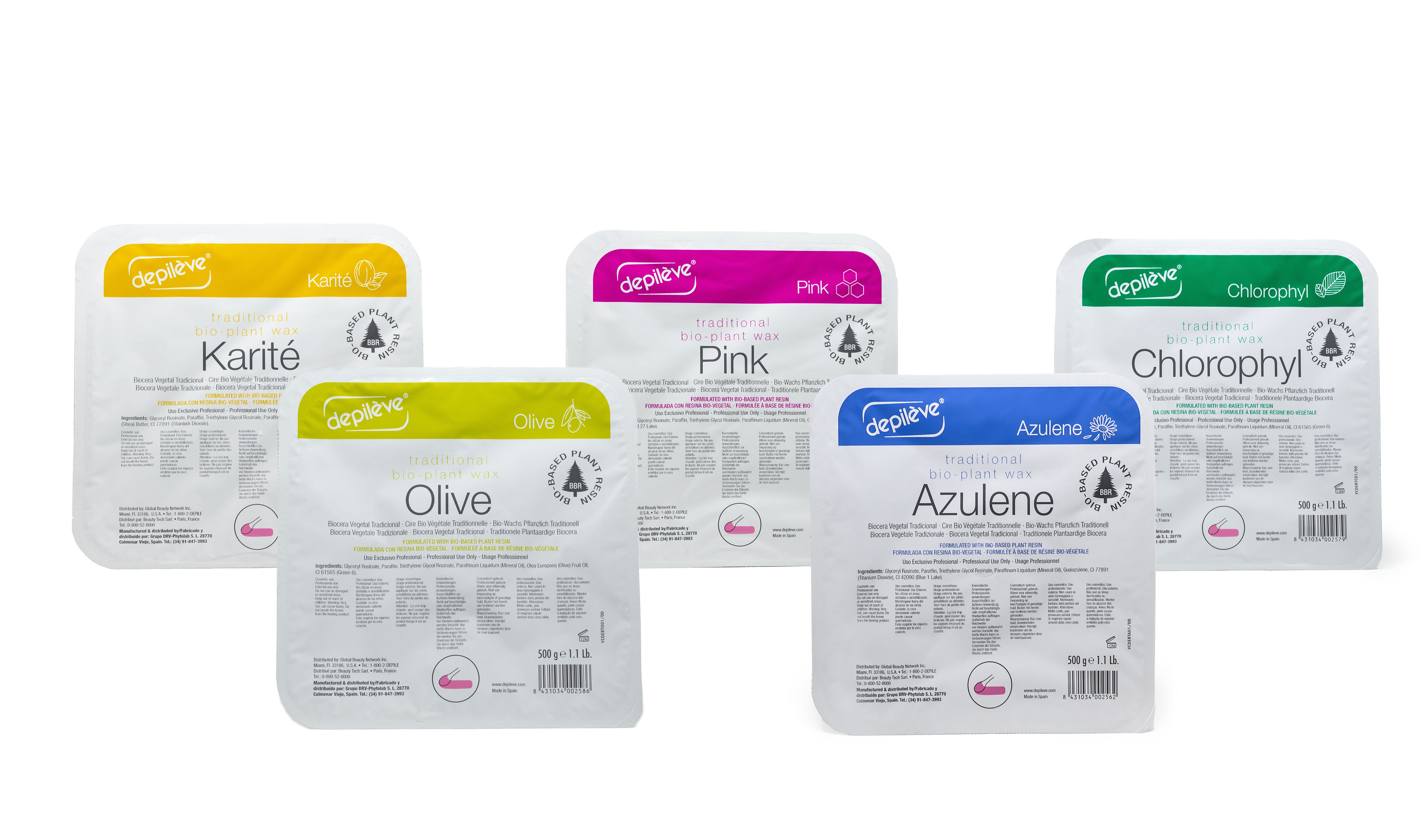 Depileve BIOWAX KARITE (SHEA BUTTER) in a tray 2x500 ml