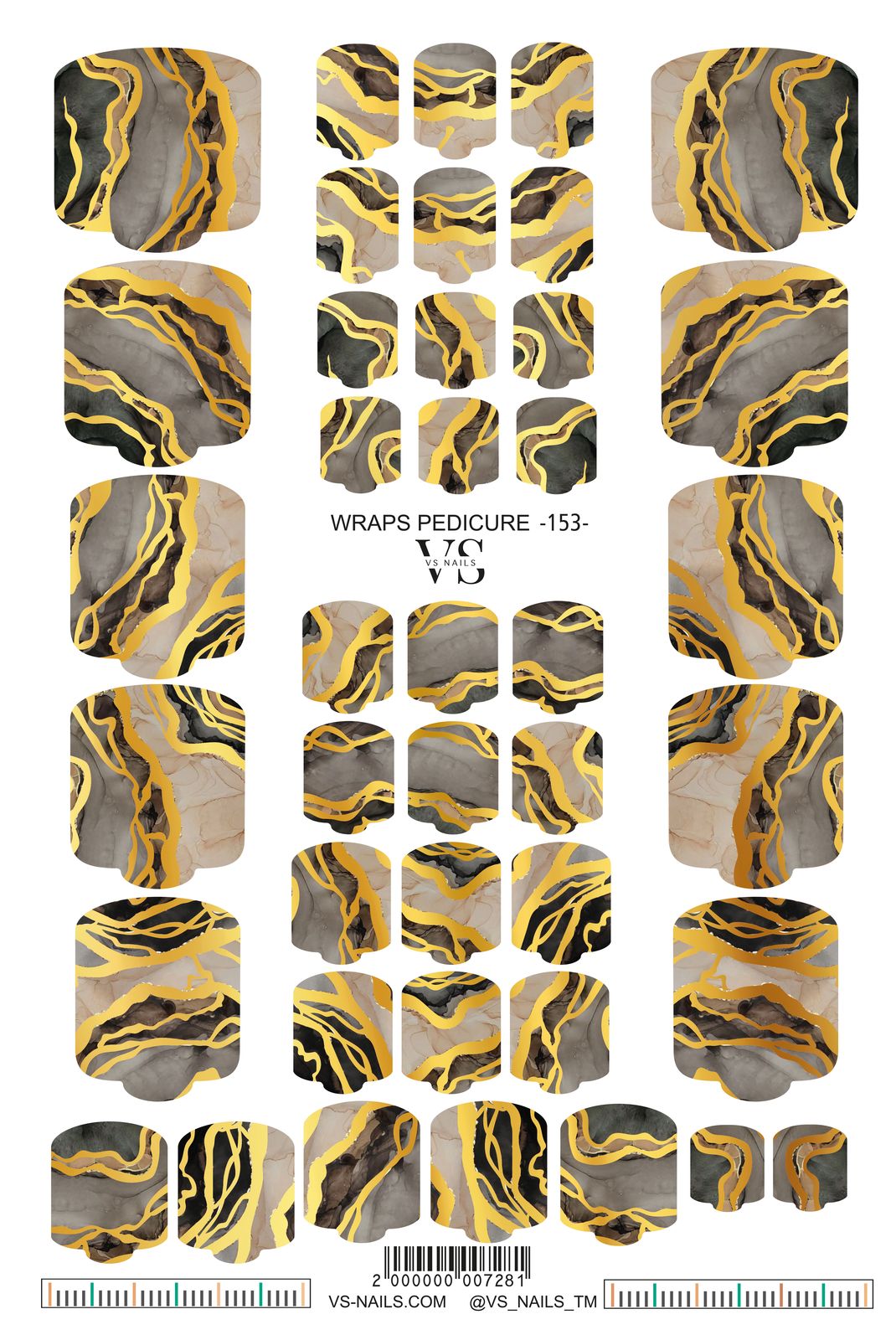 VS NAGŲ Pedikiūro įvyniojimai Nr.153