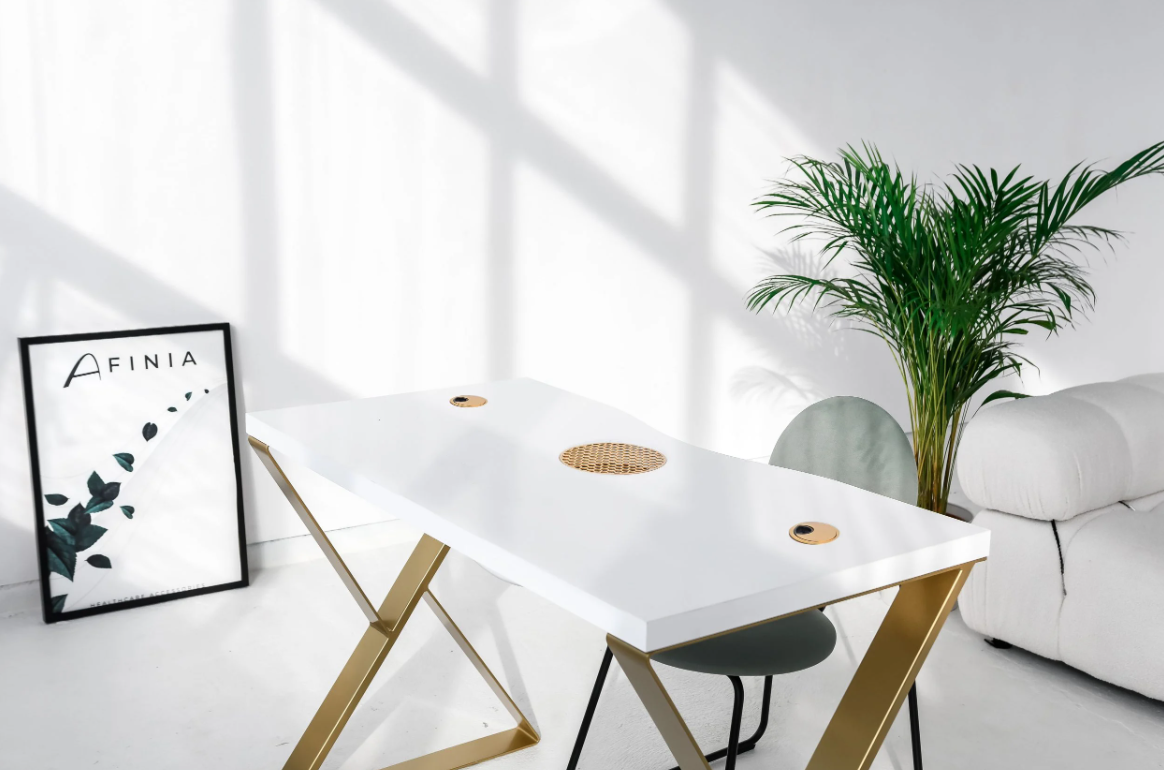 Afinia Nagų priežiūros stalas Art Deco X Auksas su įmontuotu dulkių surinkėju NDC 2000