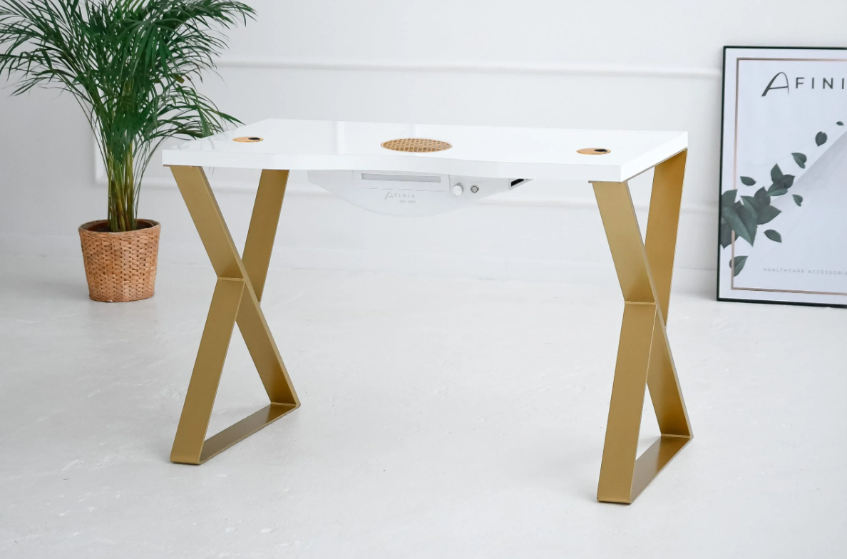 Afinia Nagų priežiūros stalas Art Deco X Auksas su įmontuotu dulkių surinkėju NDC 2000