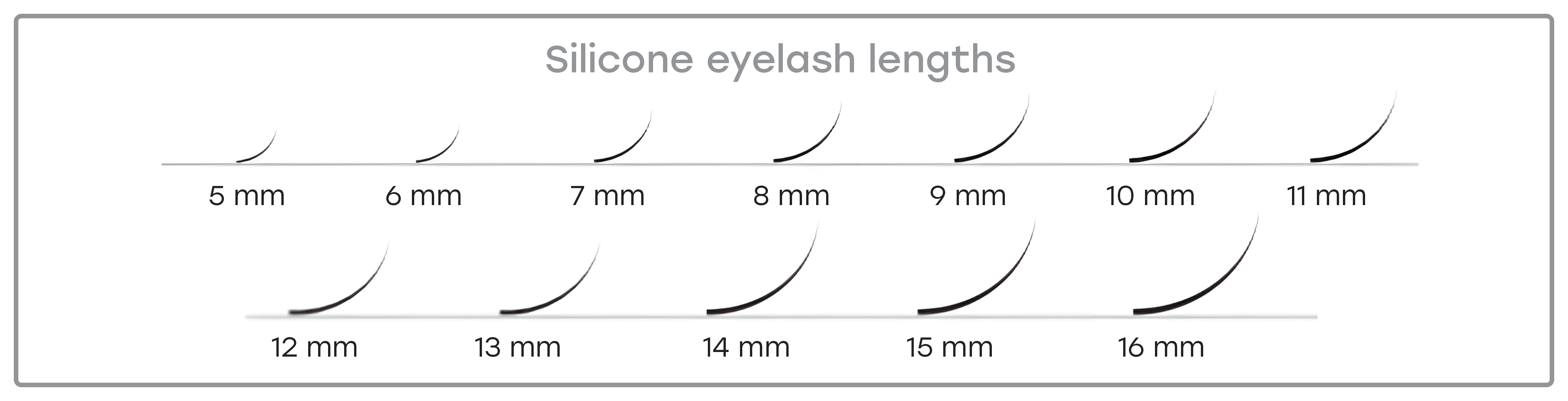 LOVELY silikono blakstienos D/0,07 x 7 mm, 16 eilių