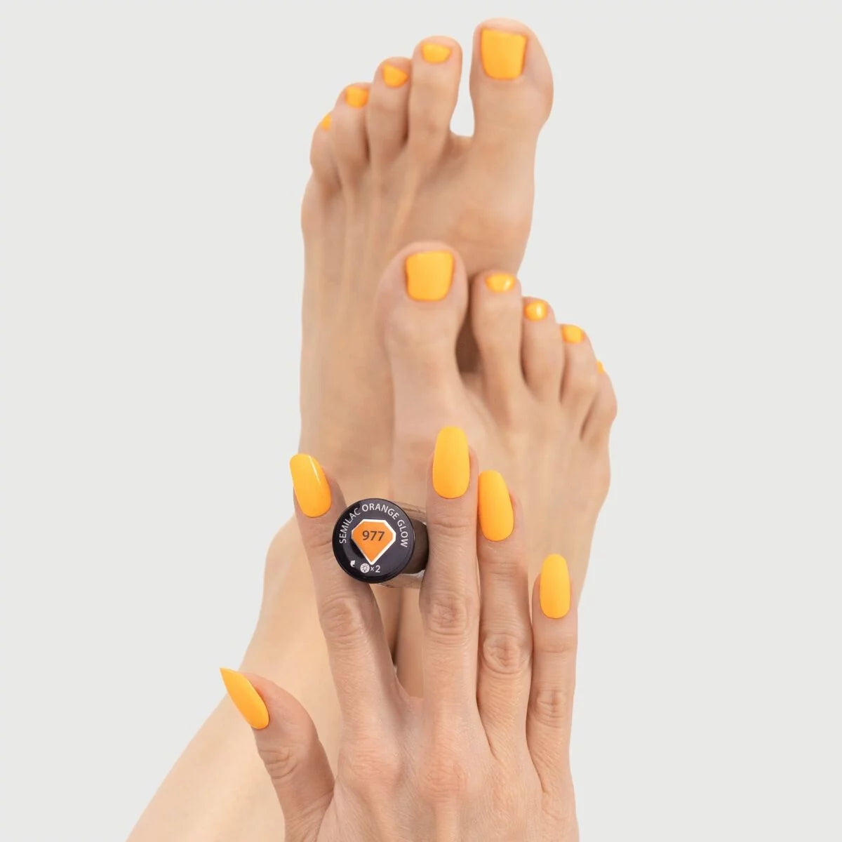 -977 „Semilac“ UV gelinis lakas „Orange Glow“, 7 ml