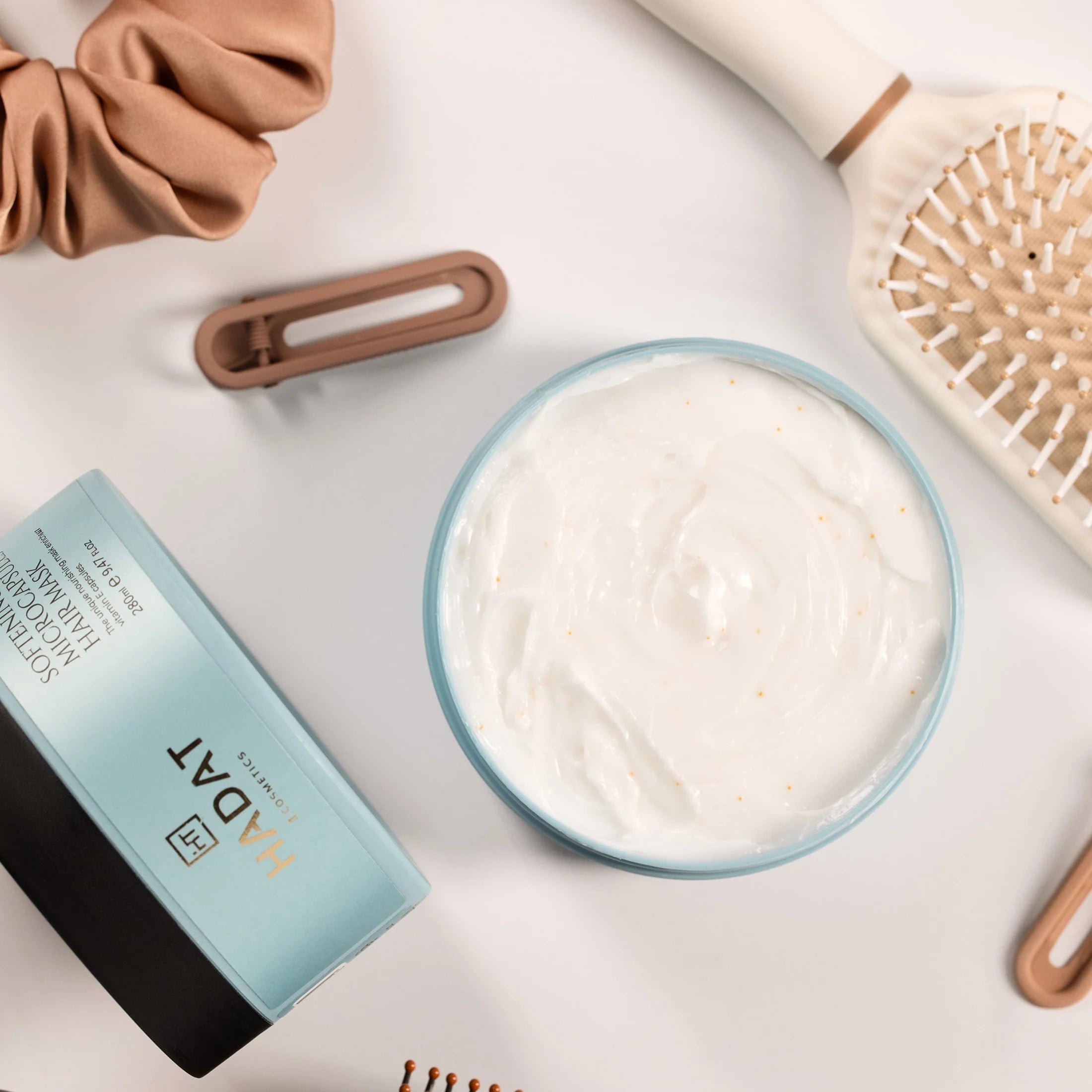 HADAT MINKŠTINANČIOS MIKROKAPSULĖS PLAUKŲ KAUKĖ Minkštinamoji plaukų kaukė, 280 ml