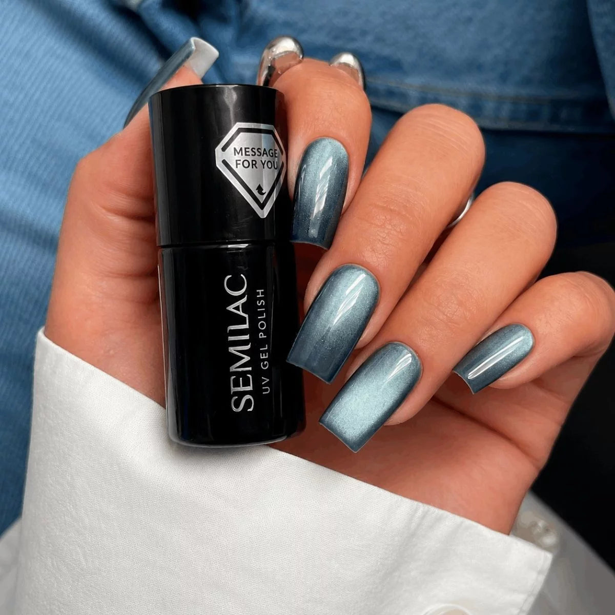 739 „Semilac“ UV gelinis lakas „Teal Jelly Gloss“, 7 ml