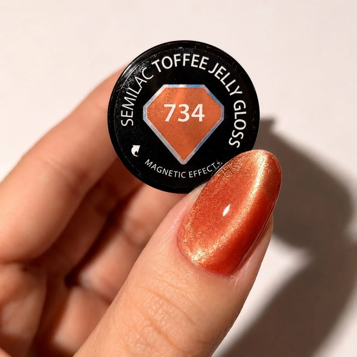 734 „Semilac“ UV gelinis lakas „Toffee Jelly Gloss“, 7 ml
