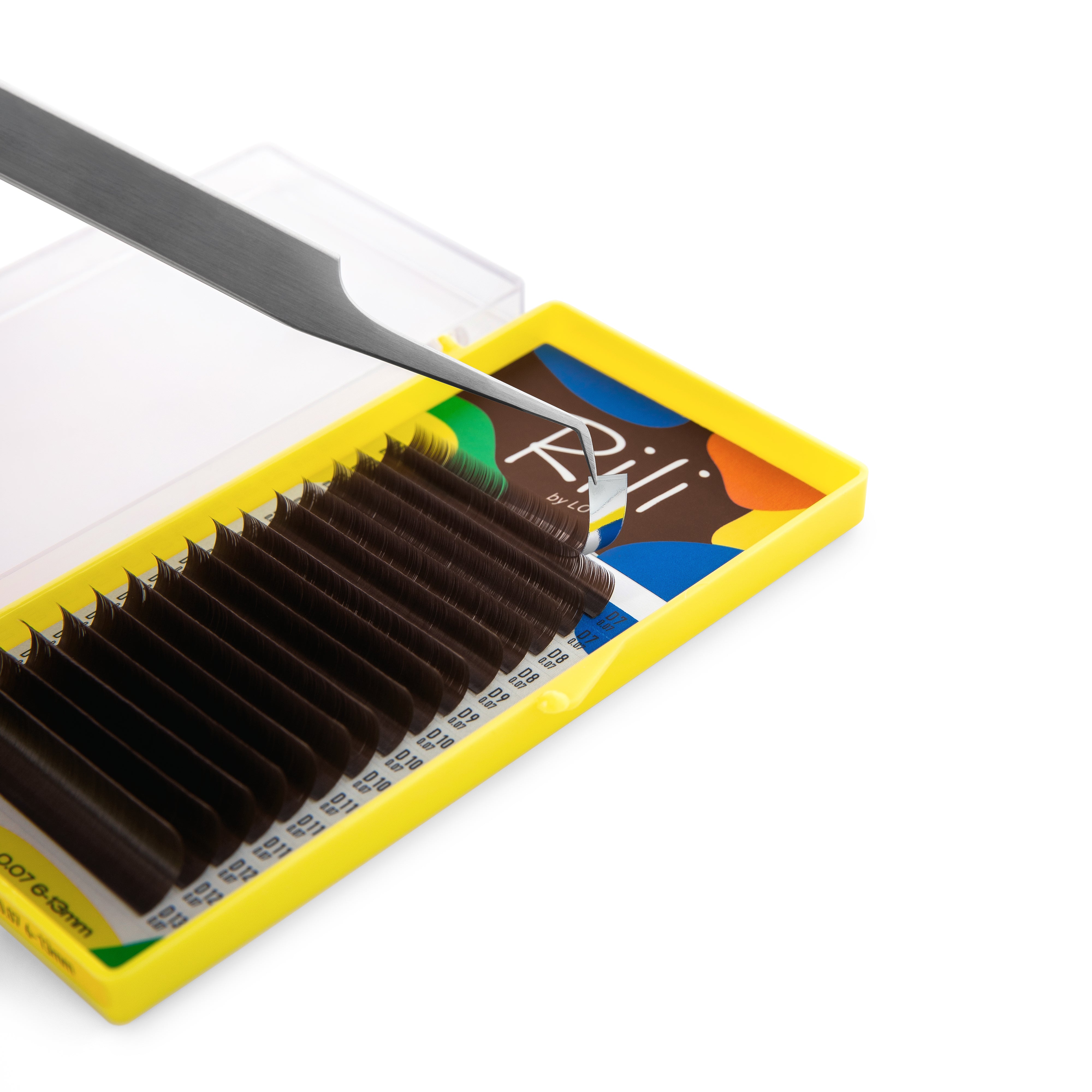 LOVELY Rili eyelashes MIX Choco, D/0.10 x 8-15mm, 16 rows