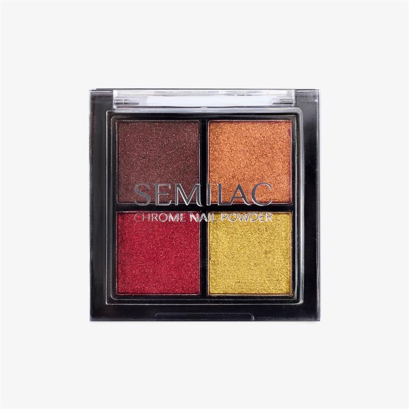 Semilac Pressed Nail Powder Chrome Palette 02