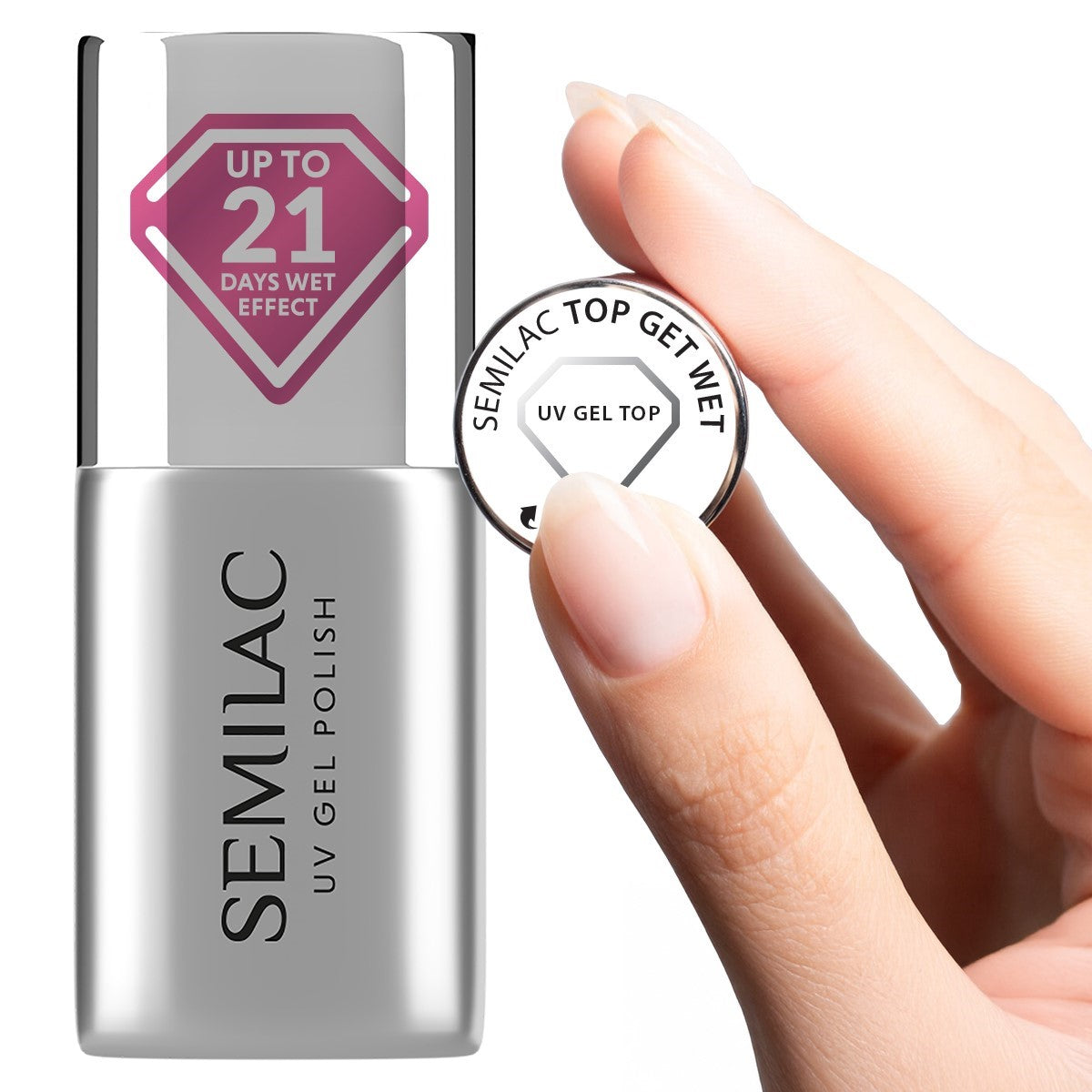 Semilac UV Gel Top Coat Get Wet 7 ml