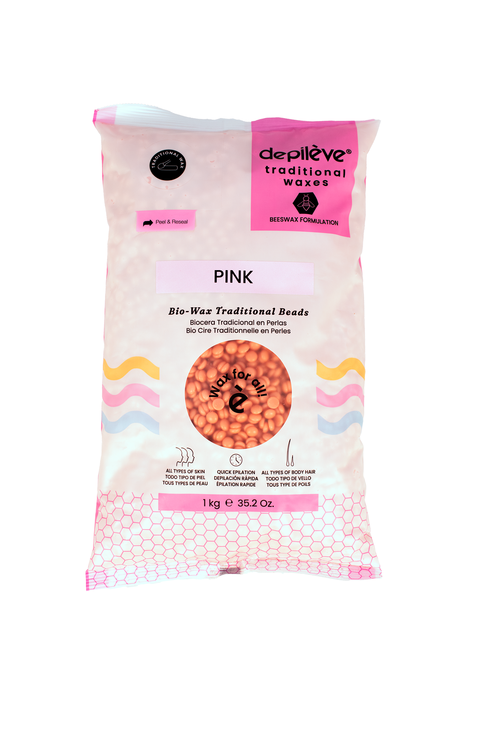 Depileve BIO BEES WAX PINK BEADS granulās 1 kg