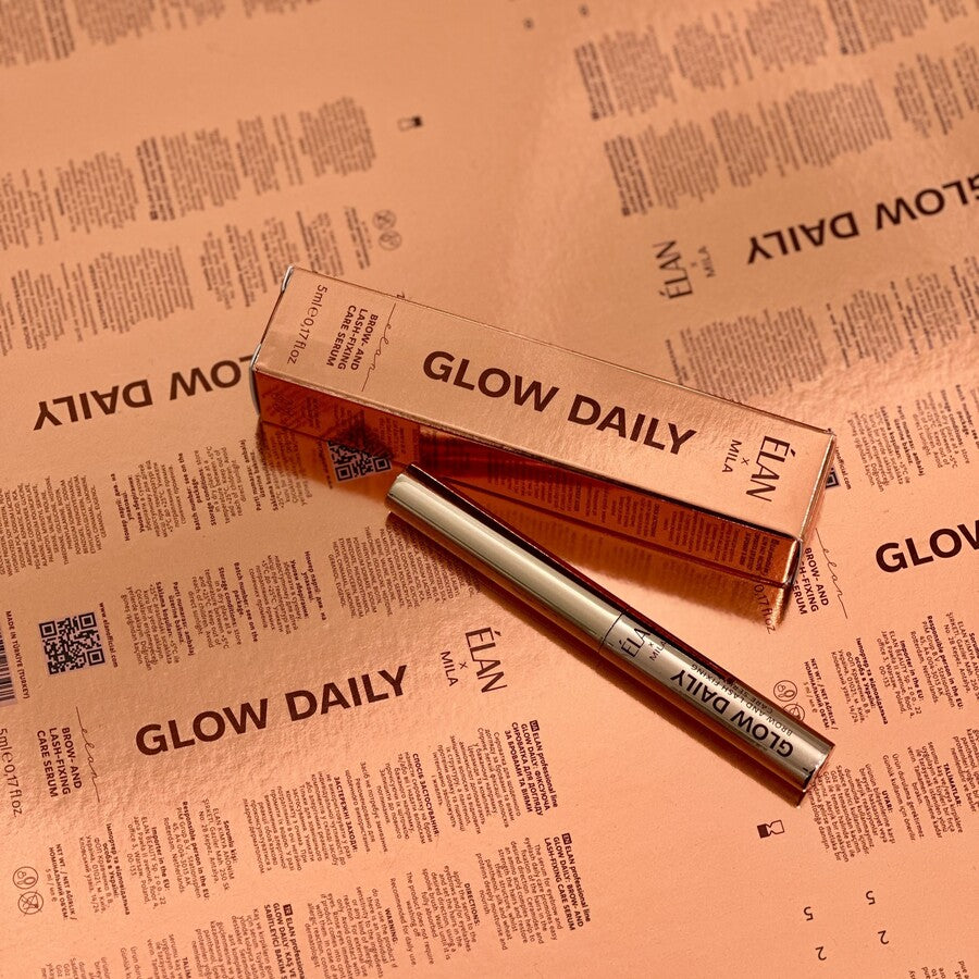 ELAN Antakių ir blakstienų fiksuojantis priežiūros serumas GLOW DAILY, 5ml