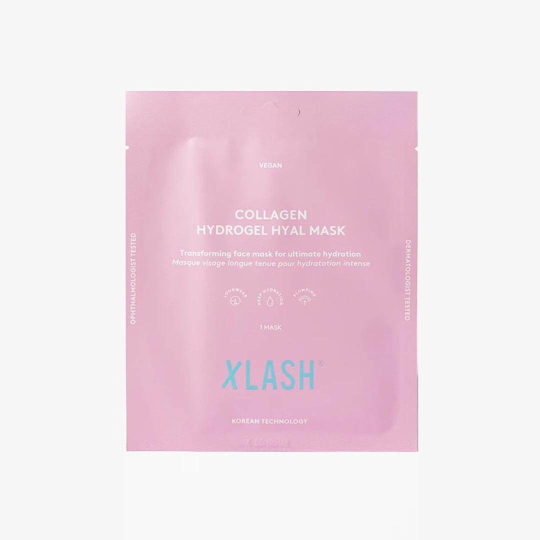 XLASH Collagen Hydrogel Hyal Mask – kolageno hidrogelio ir hialurono rūgšties kaukė, 1 gb