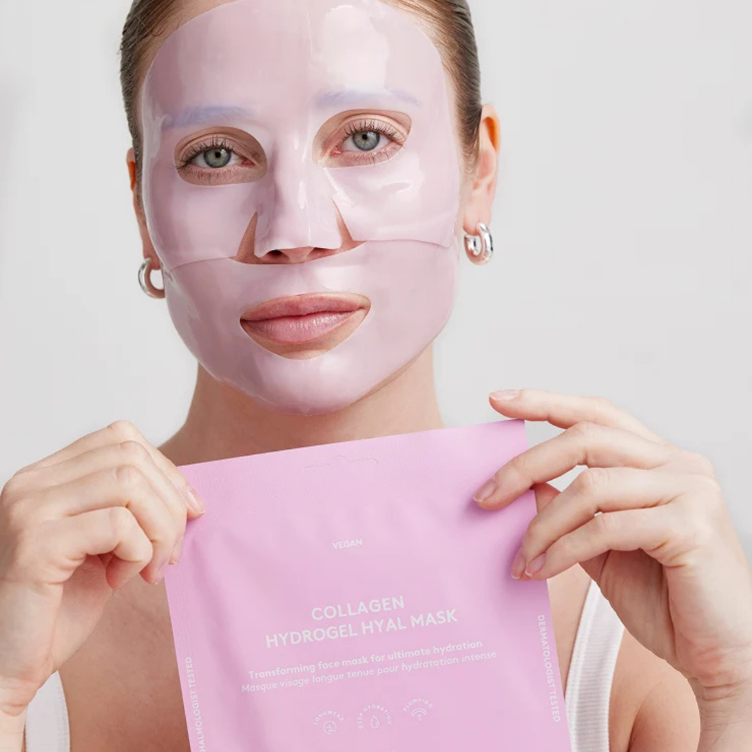 XLASH Collagen Hydrogel Hyal Mask – kolageno hidrogelio ir hialurono rūgšties kaukė, 1 gb