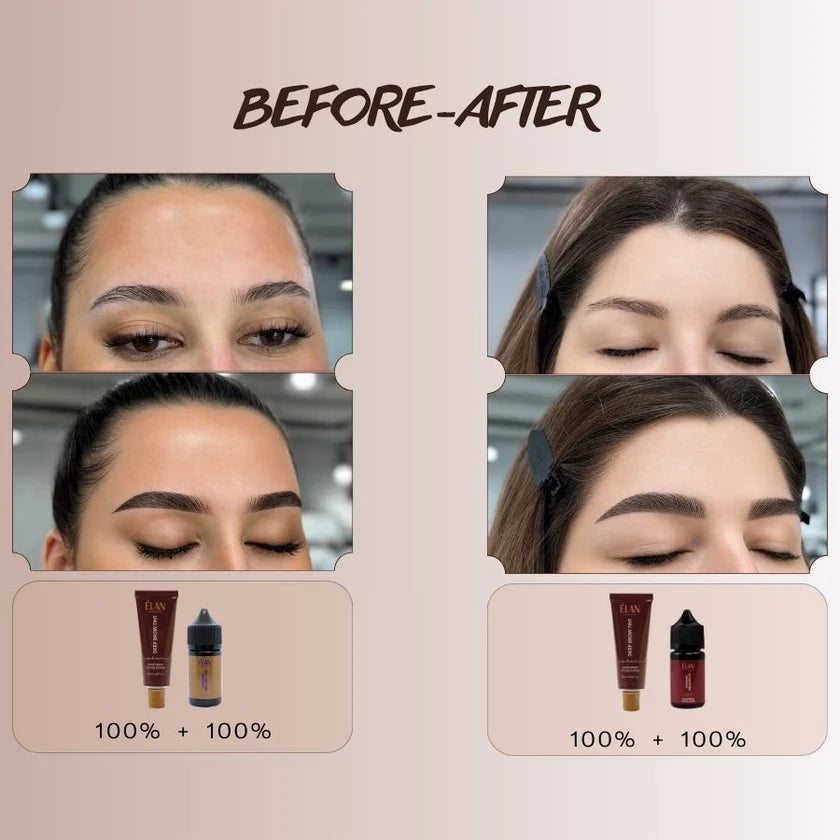 Elan Ilgalaikis antakių dažas „DEEP BROW TINT“, 2.0 08 CHOCO Natūraliai ruda 20 ml