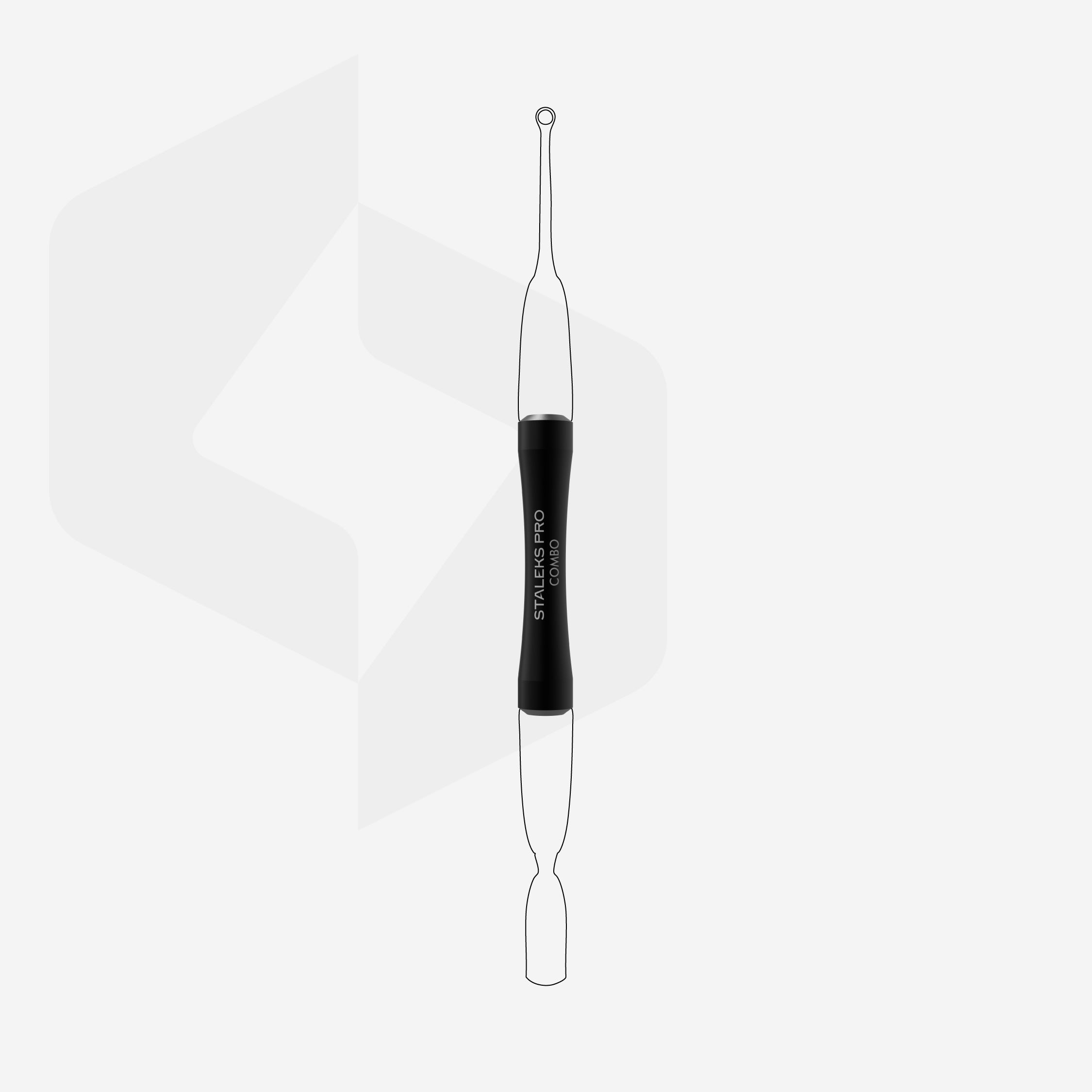 STALEKS Ручка лопатки Combo UNIQ для сменных рабочих частей, черный [HPQ-10B]