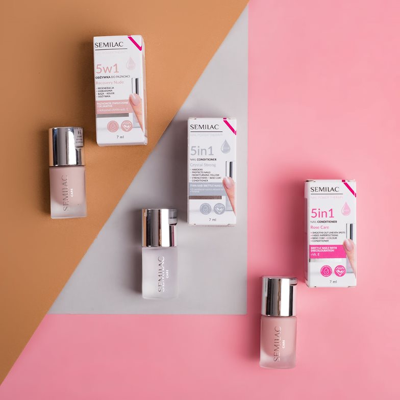 Semilac nagų kondicionierius Nagų stiprinimo terapija 5in1 atstatymas natūralus 7ml