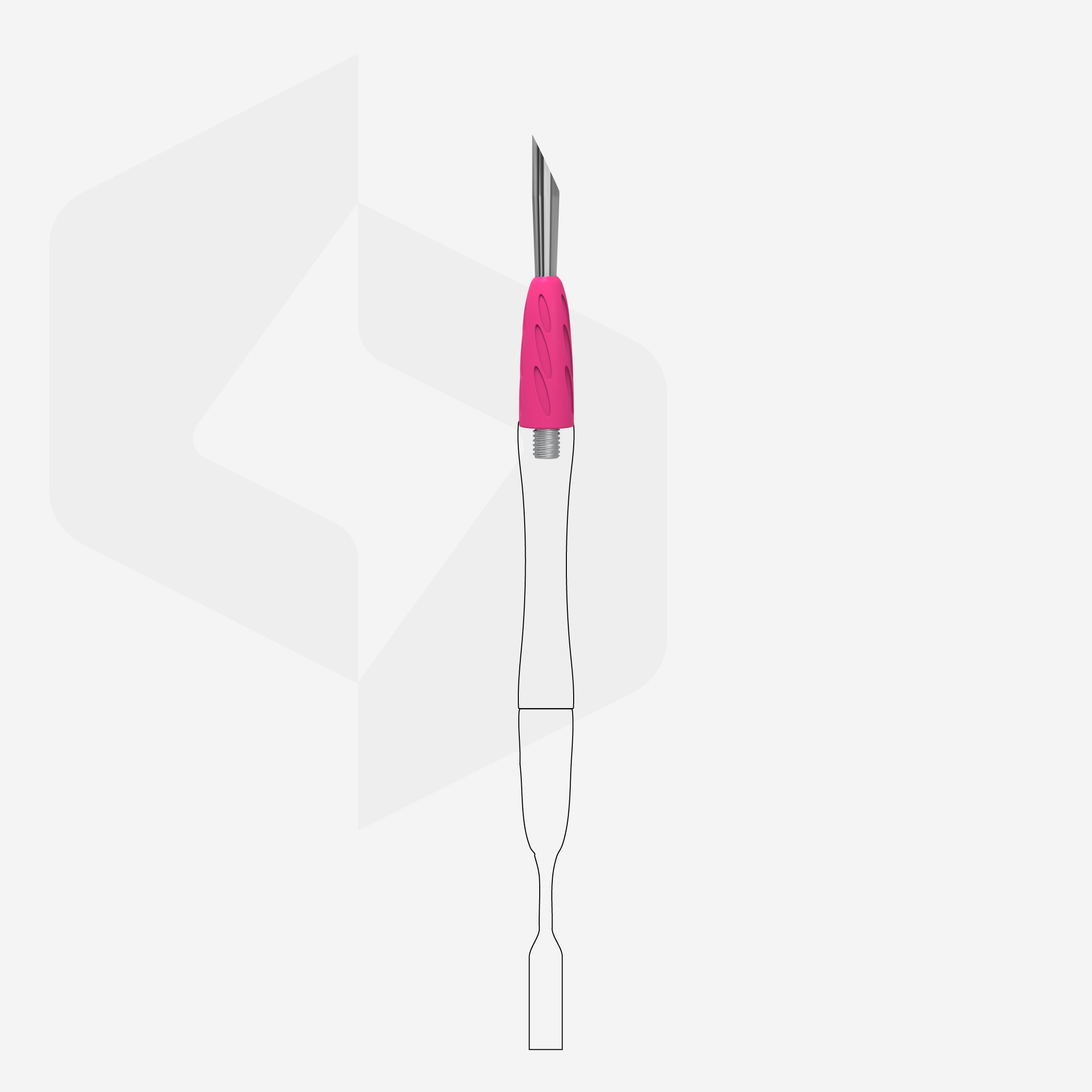 STALEKS Рабочая часть лопатки Combo UNIQ 12 пушер скошенный [WPPQ-12]