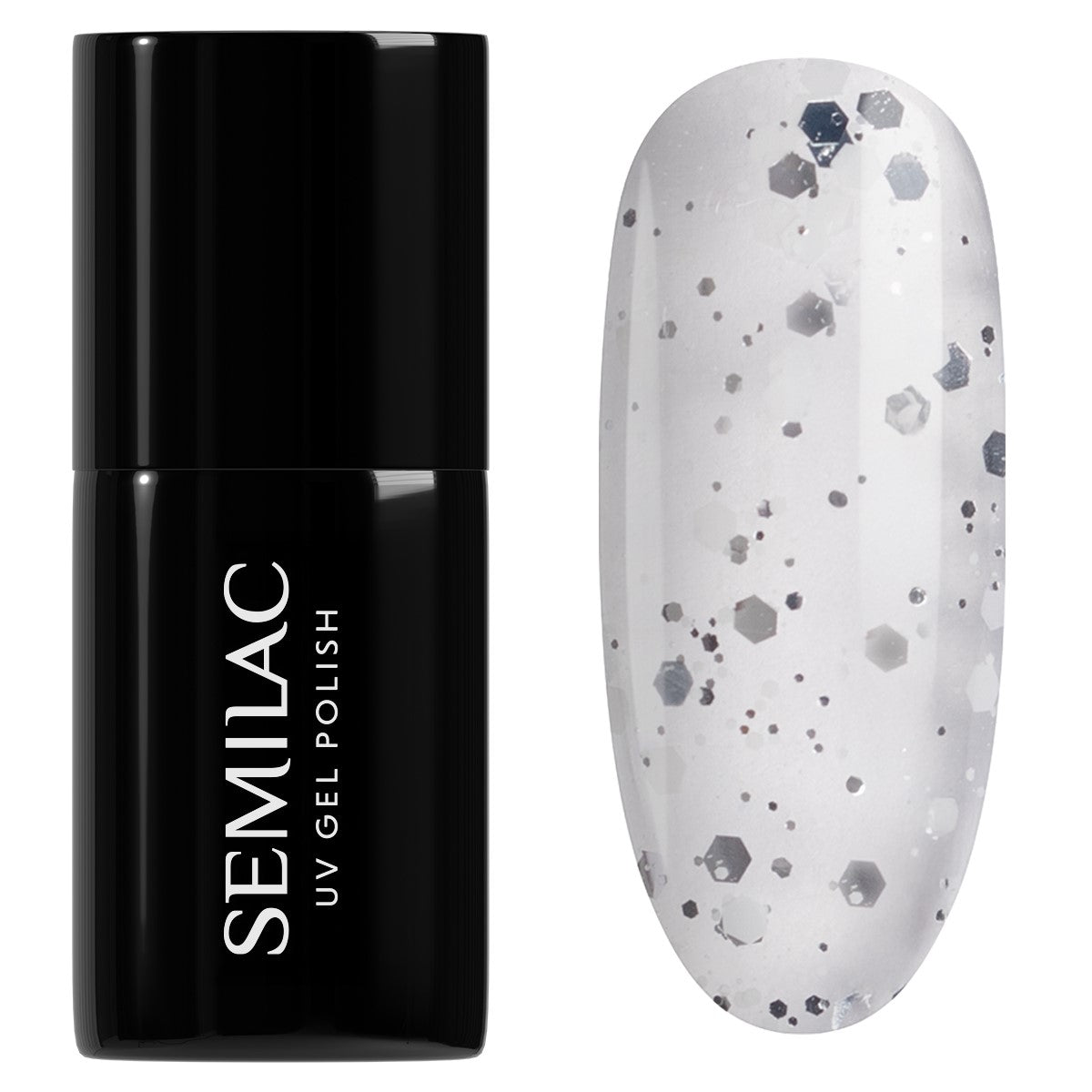 924 Semilac UV Gel Polish Silver & White Drops 7 ml 