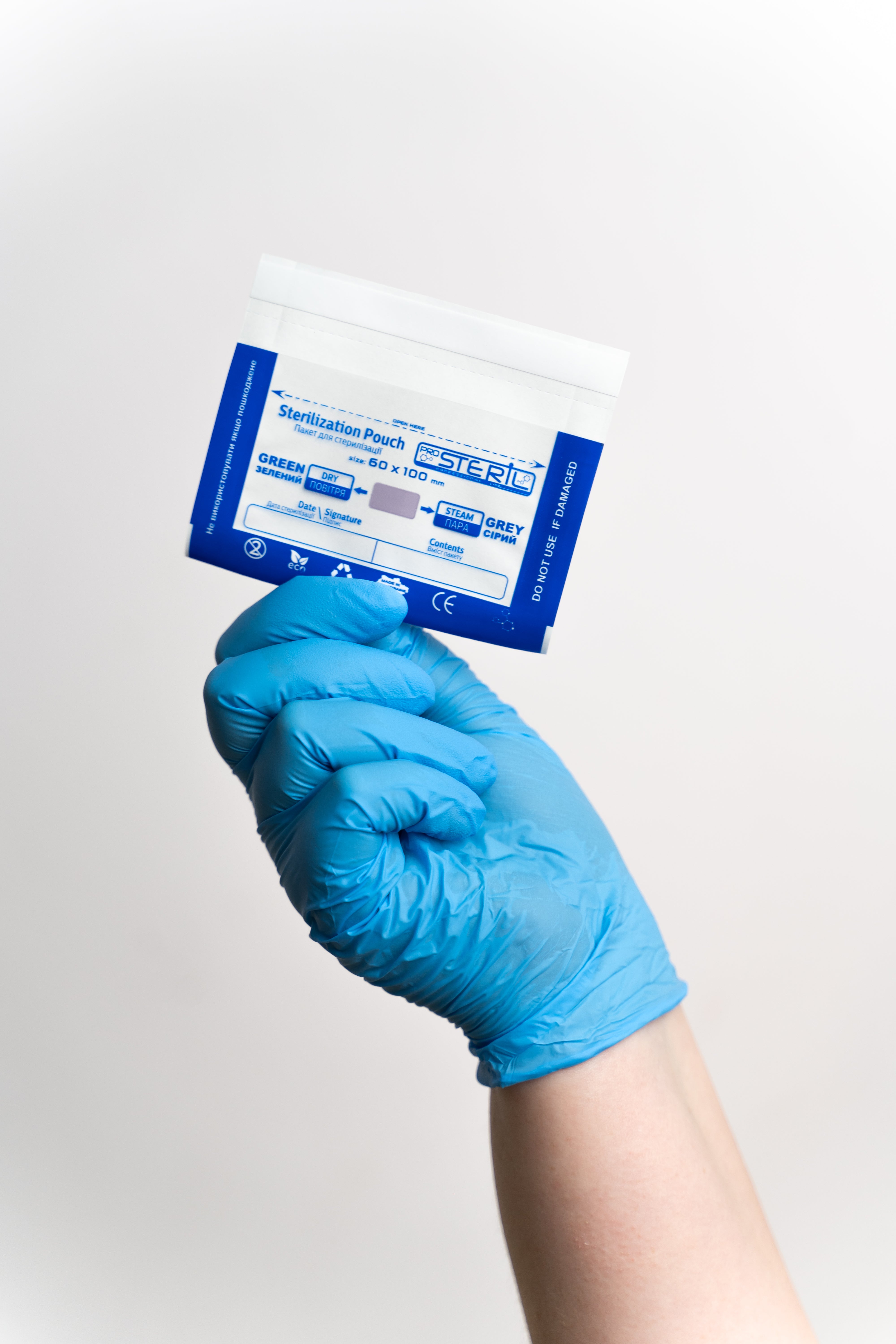 ProSteril Karšto oro ir autoklavo sterilizavimo maišeliai 60x100 mm CPW skaidrūs su indikatoriumi 100 vnt.